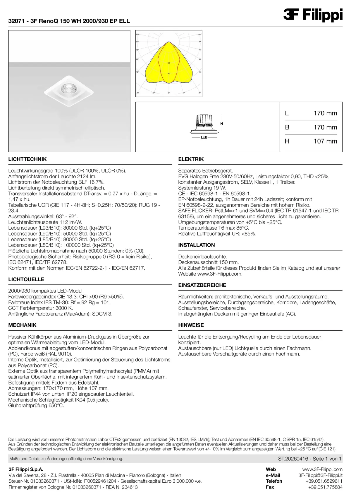 32071 - 3F RenoQ 150 WH 2000-930 EP ELL - Datasheet - de