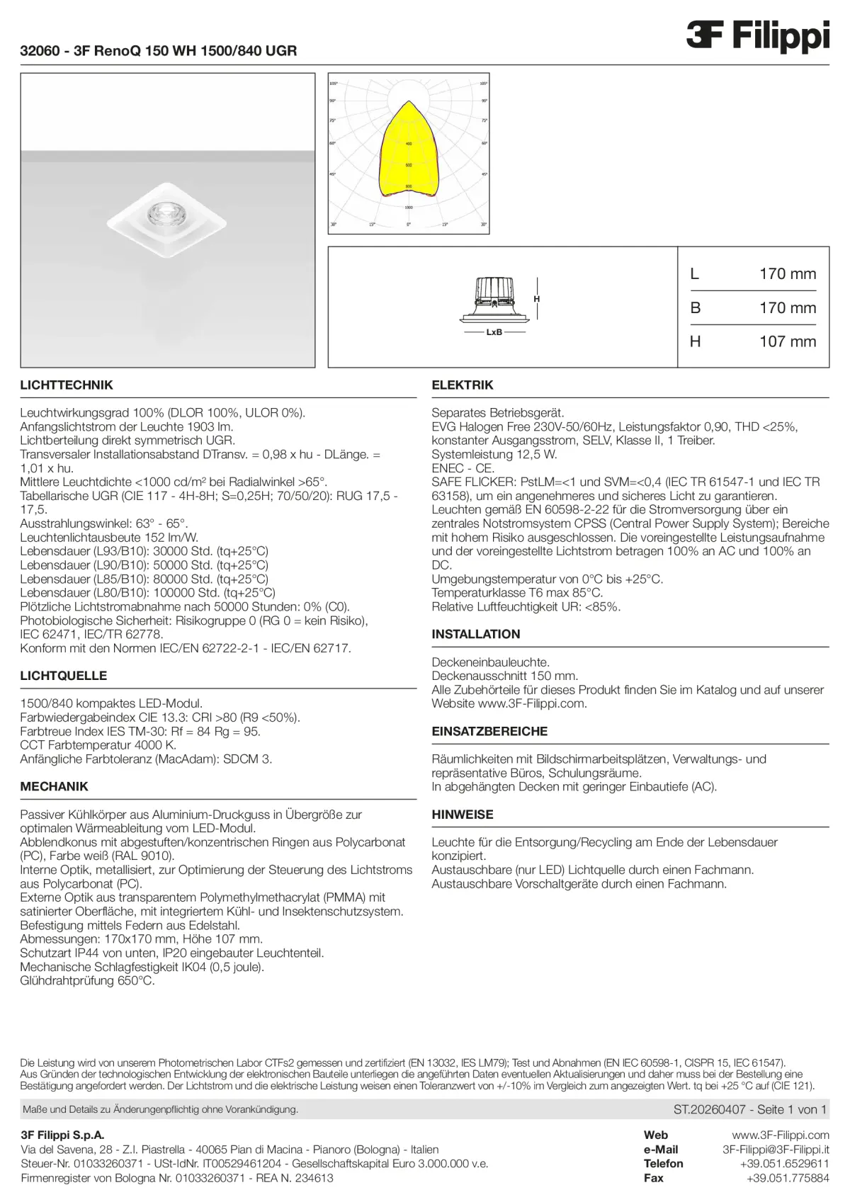 32060 - 3F RenoQ 150 WH 1500-840 UGR - Datasheet - de