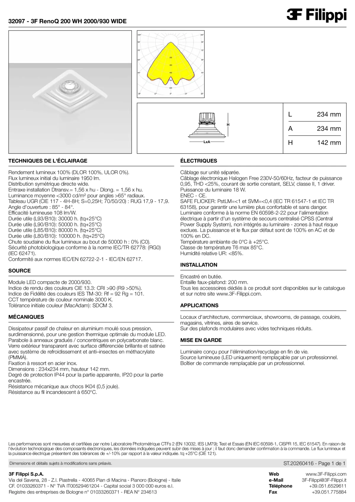32097 - 3F RenoQ 200 WH 2000-930 WIDE - Datasheet - fr