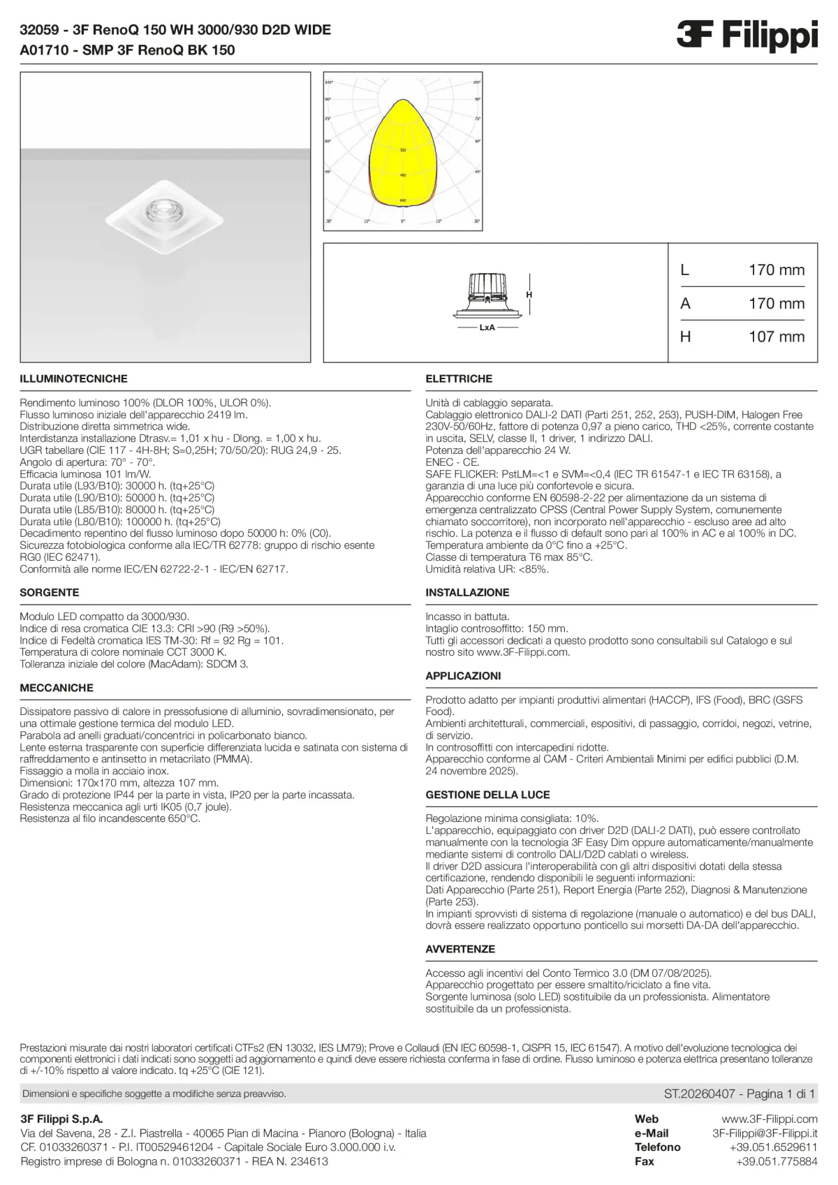 32059+A01710 - 3F RenoQ 150 WH 3000-930 D2D WIDE + SMP BK - Datasheet - it