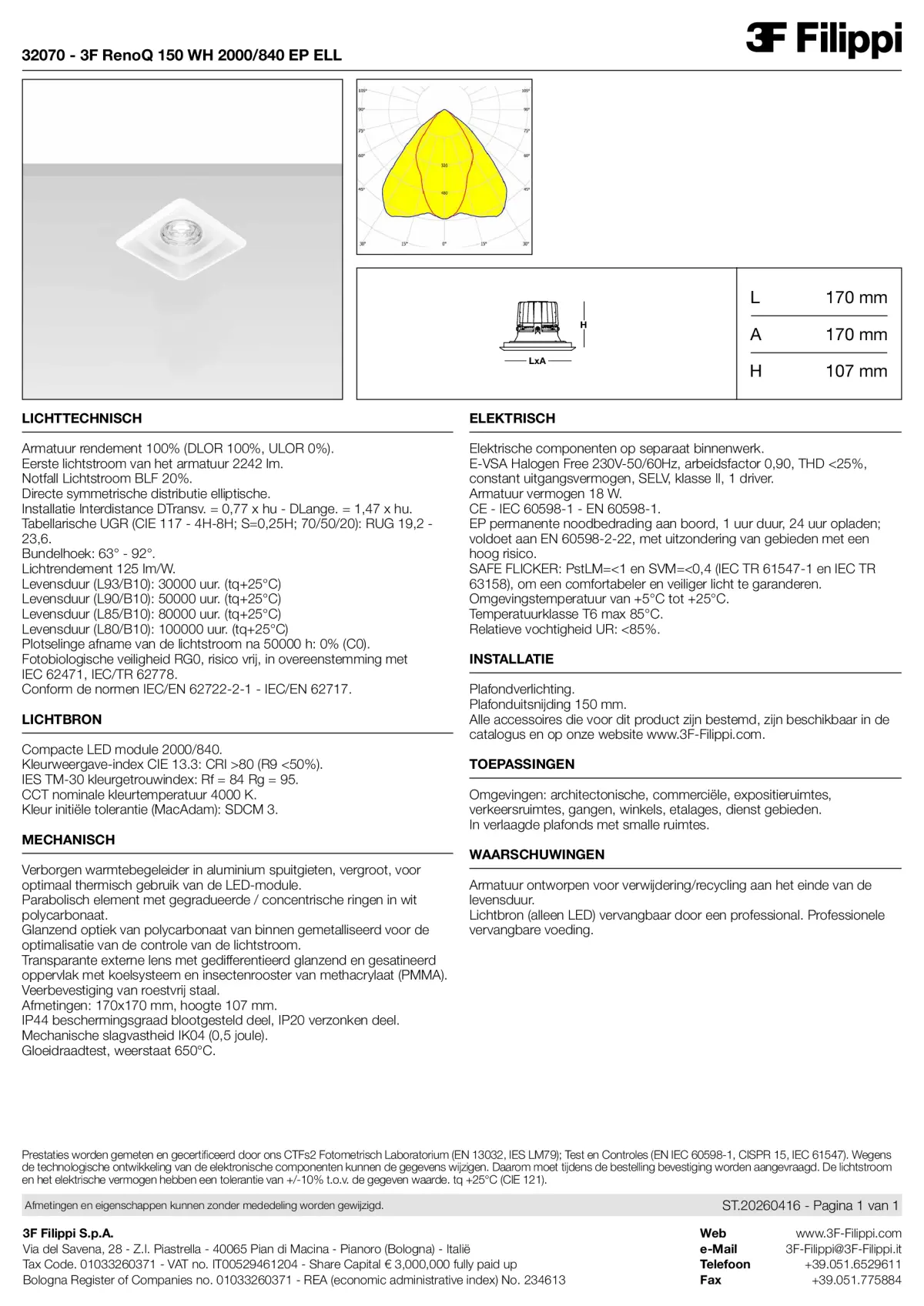 32070 - 3F RenoQ 150 WH 2000-840 EP ELL - Datasheet - nl