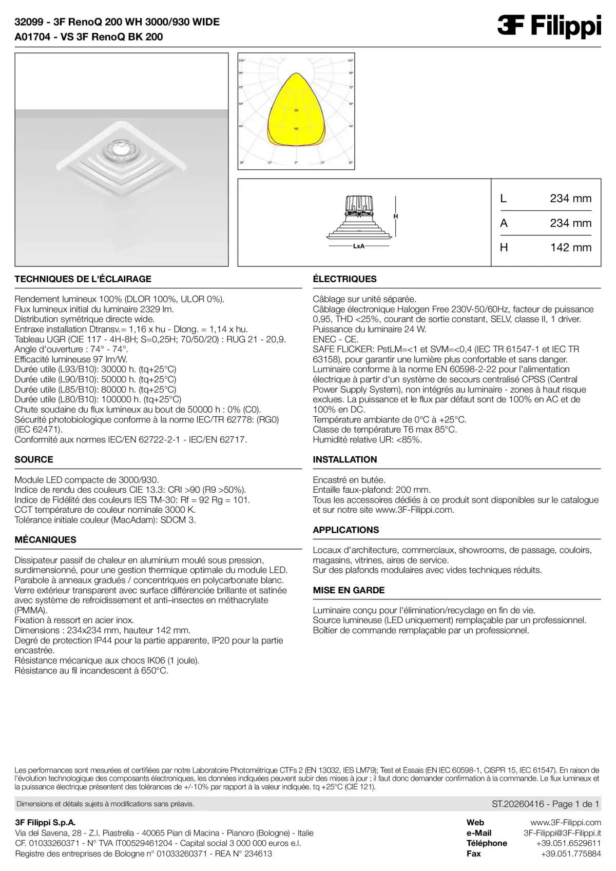 32099+A01704 - 3F RenoQ 200 WH 3000-930 WIDE + VS BK - Datasheet - fr