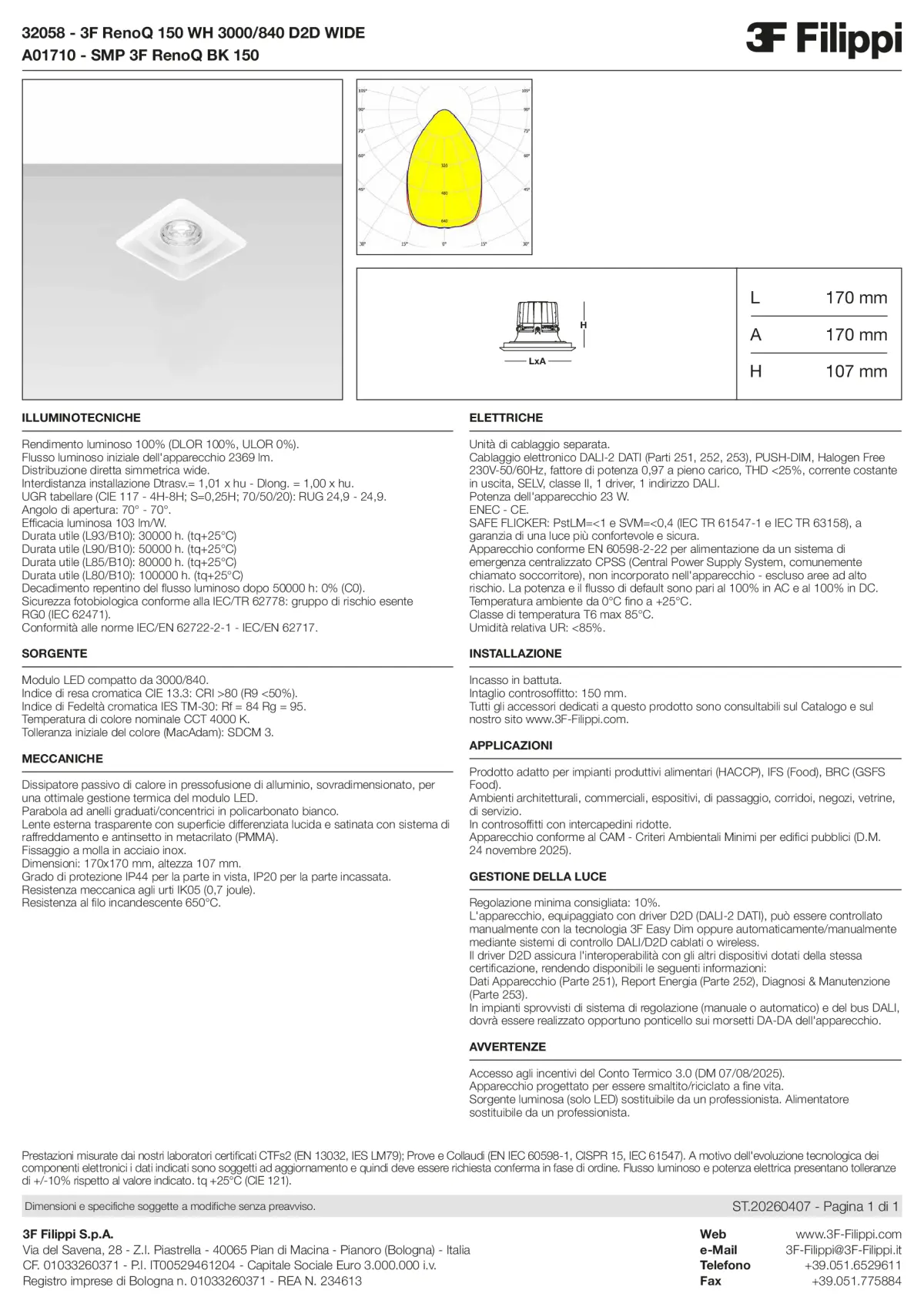 32058+A01710 - 3F RenoQ 150 WH 3000-840 D2D WIDE + SMP BK - Datasheet - it