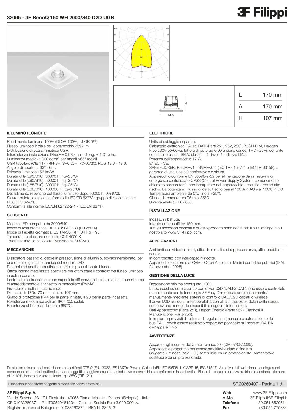 32065 - 3F RenoQ 150 WH 2000-840 D2D UGR - Datasheet - it