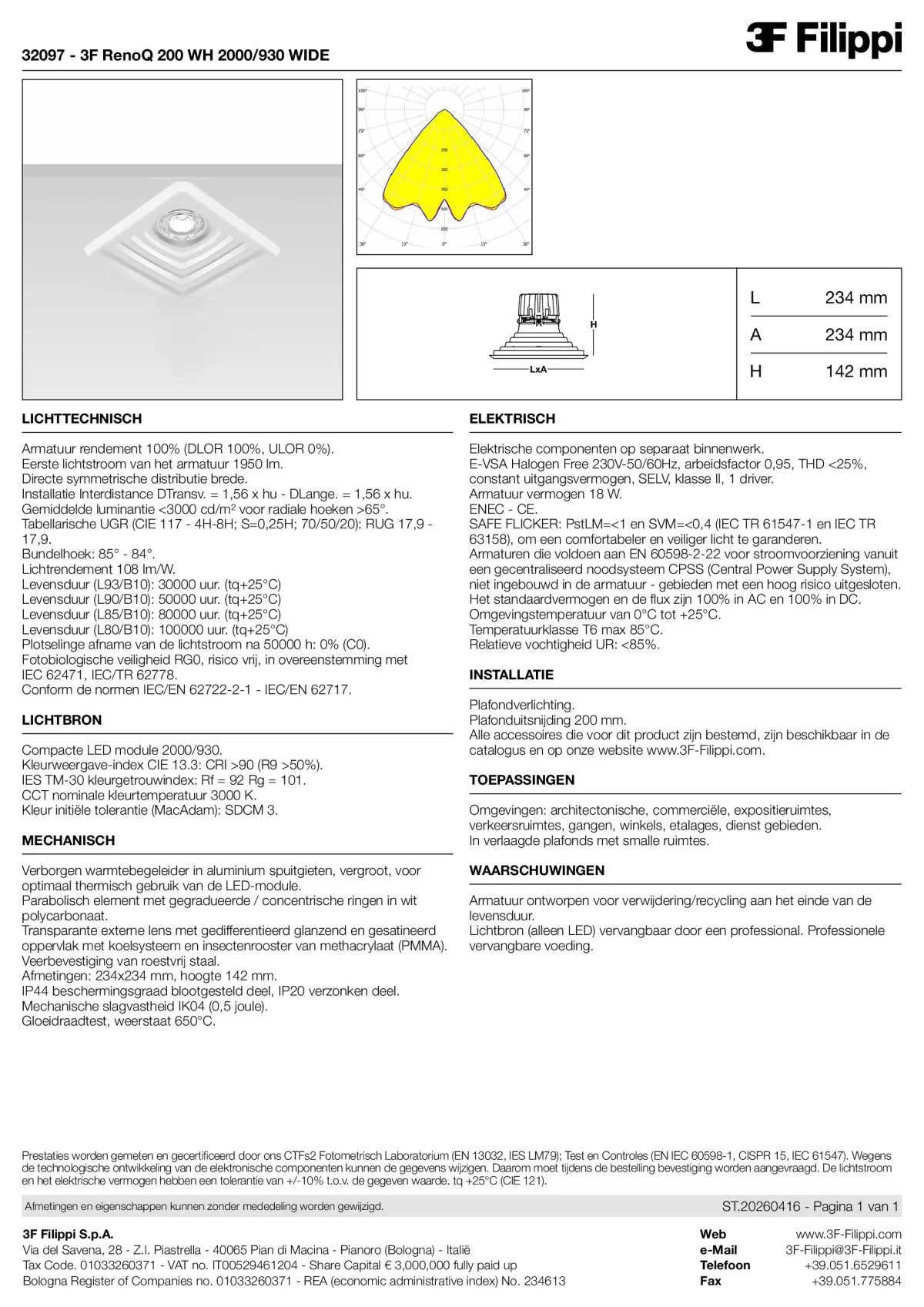 32097 - 3F RenoQ 200 WH 2000-930 WIDE - Datasheet - nl