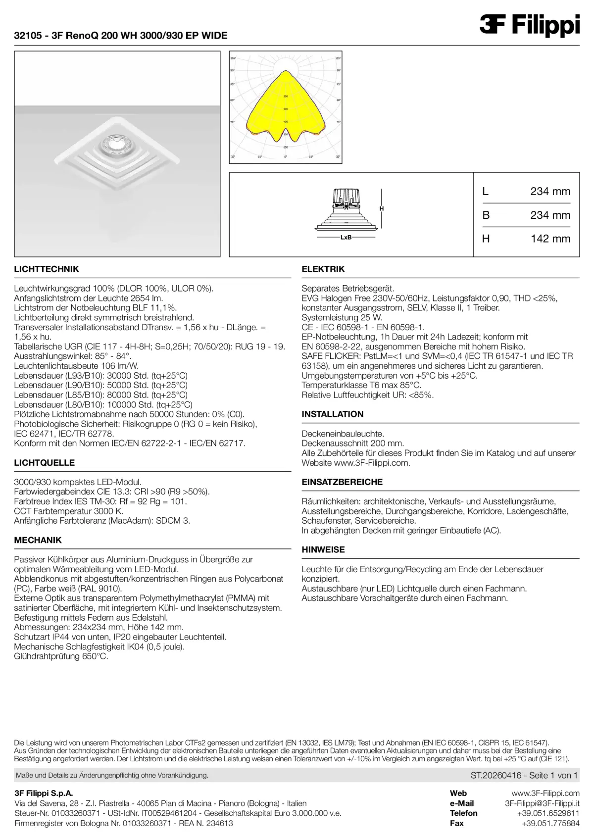 32105 - 3F RenoQ 200 WH 3000-930 EP WIDE - Datasheet - de