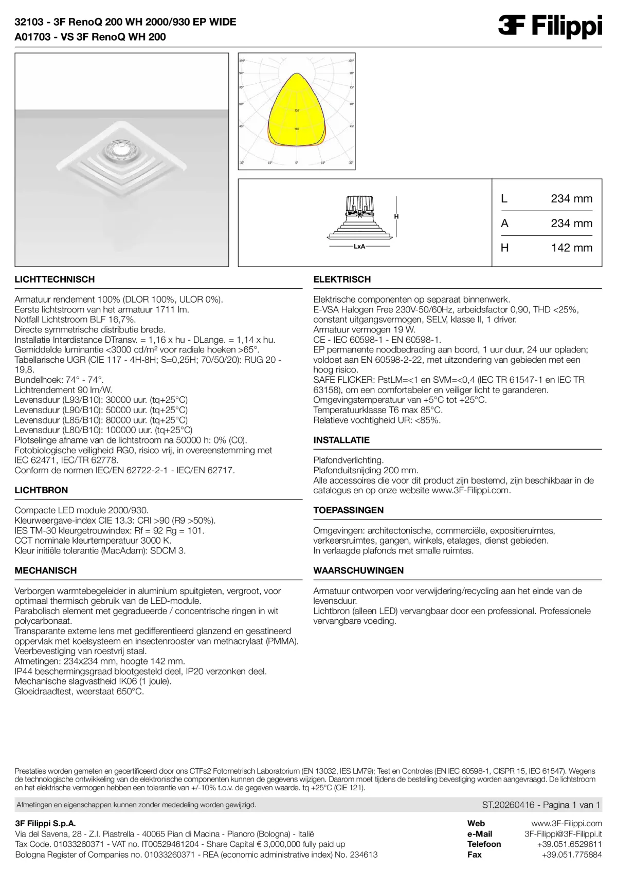 32103+A01703 - 3F RenoQ 200 WH 2000-930 EP WIDE + VS WH - Datasheet - nl