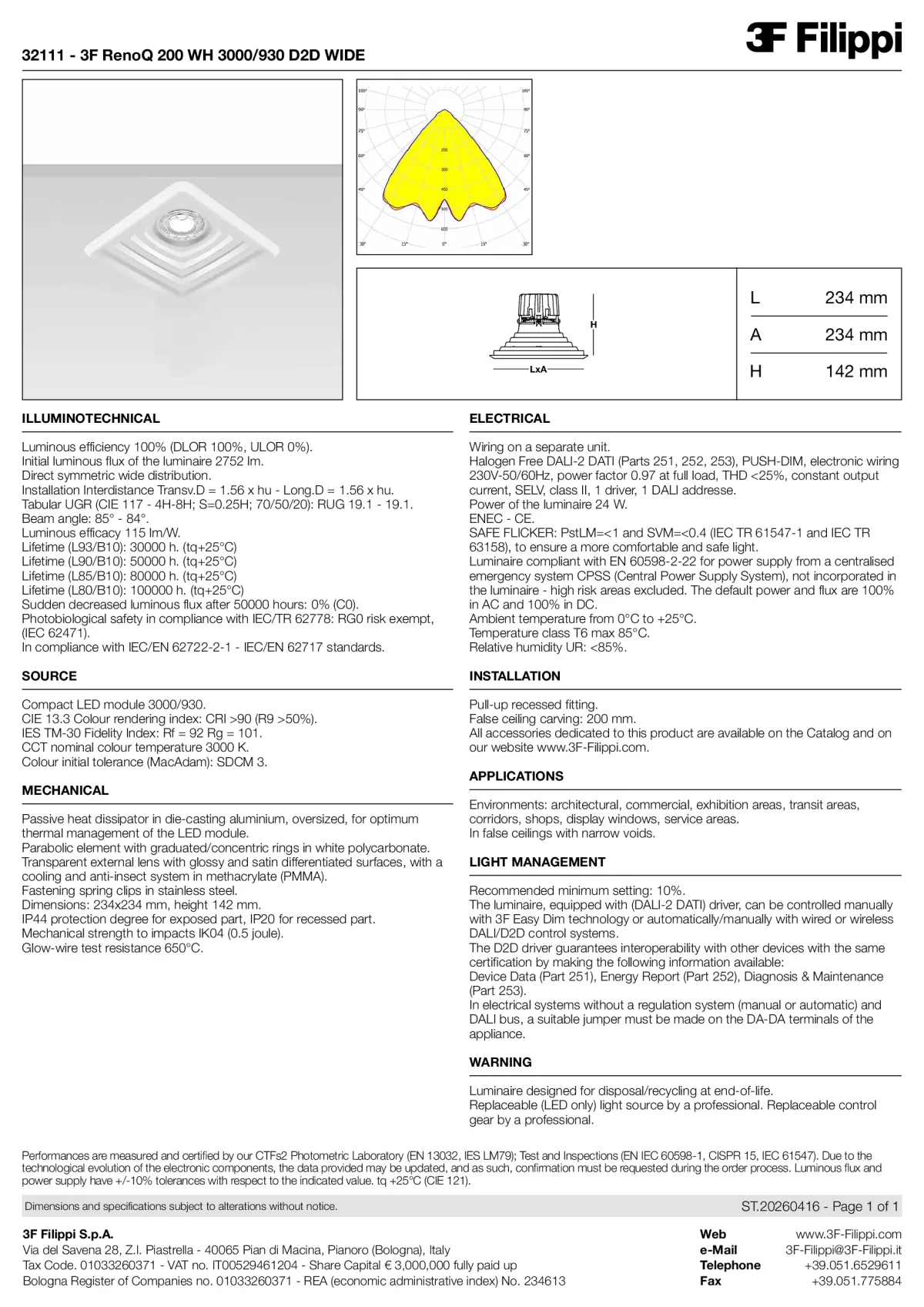 32111 - 3F RenoQ 200 WH 3000-930 D2D WIDE - Datasheet - en