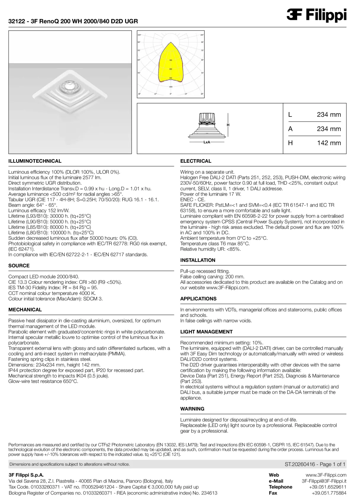 32122 - 3F RenoQ 200 WH 2000-840 D2D UGR - Datasheet - en
