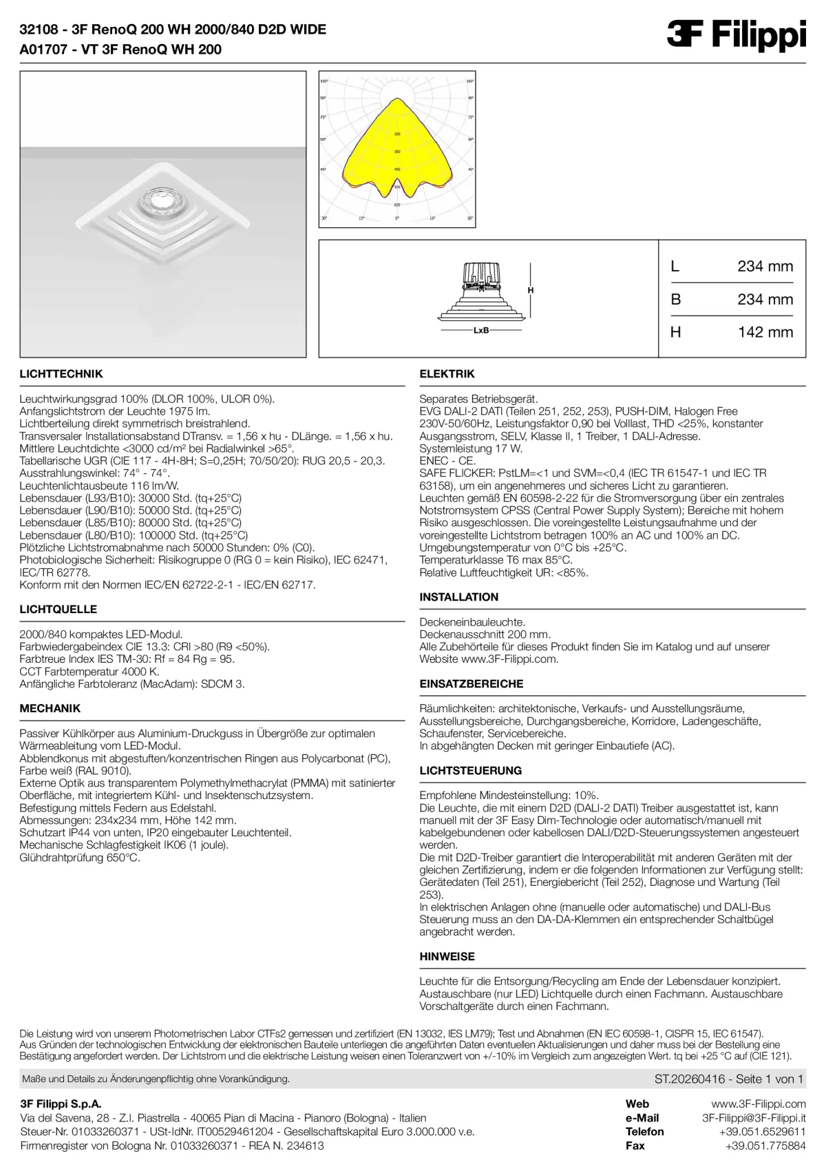 32108+A01707 - 3F RenoQ 200 WH 2000-840 D2D WIDE + VT WH - Datasheet - de