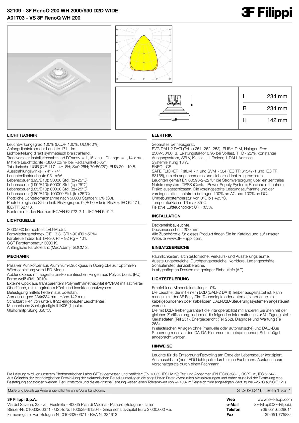 32109+A01703 - 3F RenoQ 200 WH 2000-930 D2D WIDE + VS WH - Datasheet - de
