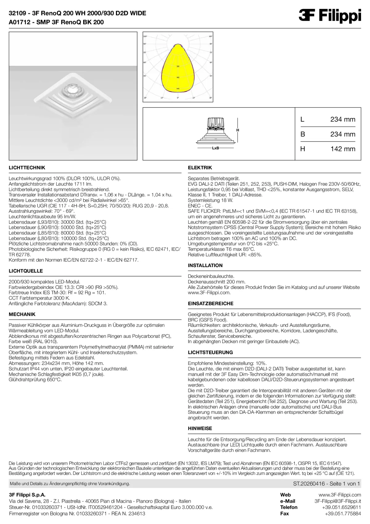32109+A01712 - 3F RenoQ 200 WH 2000-930 D2D WIDE + SMP BK - Datasheet - de