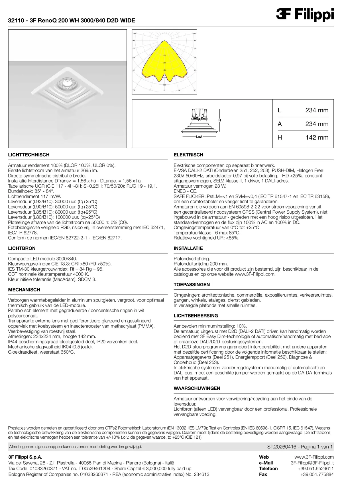 32110 - 3F RenoQ 200 WH 3000-840 D2D WIDE - Datasheet - nl