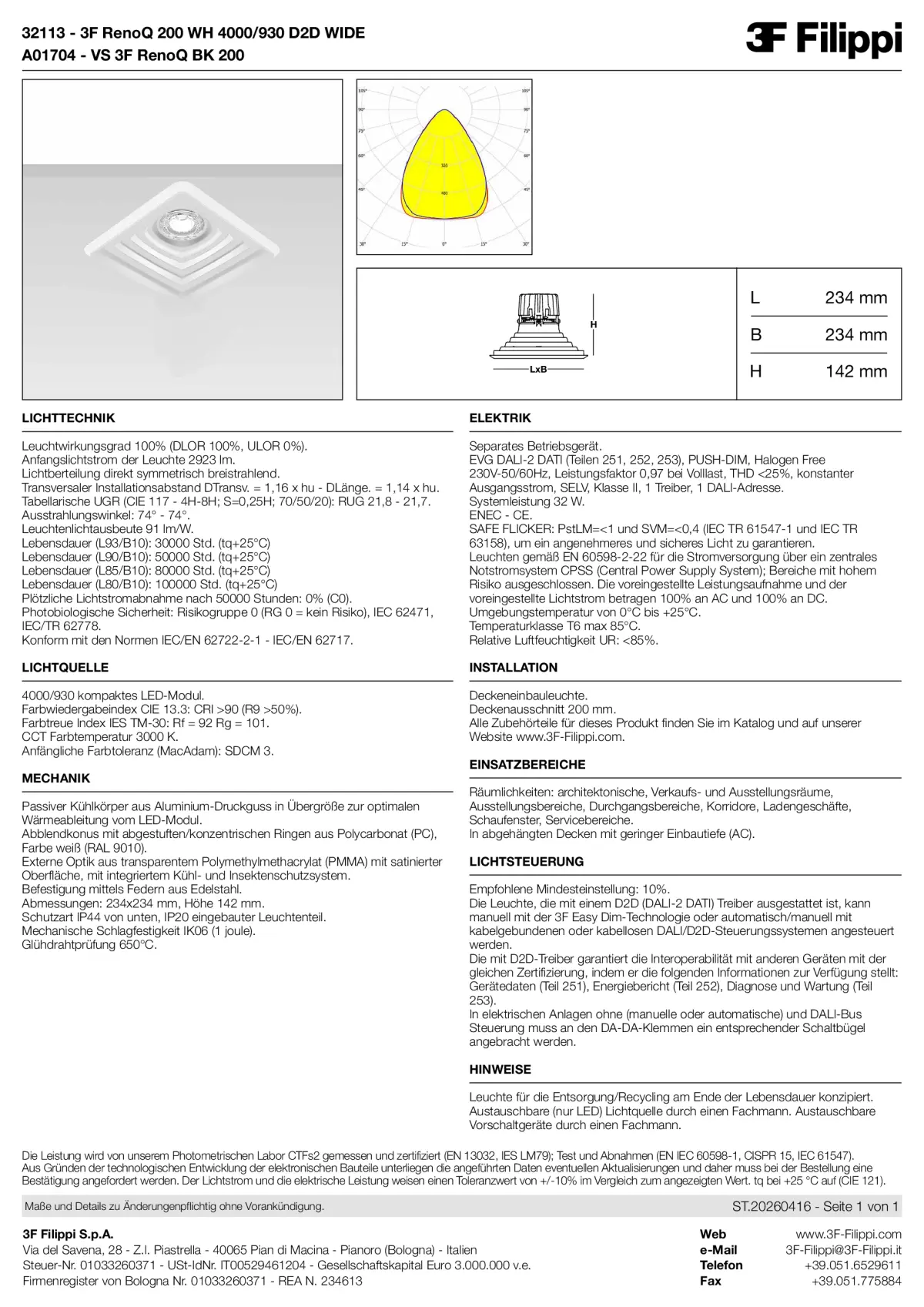 32113+A01704 - 3F RenoQ 200 WH 4000-930 D2D WIDE + VS BK - Datasheet - de