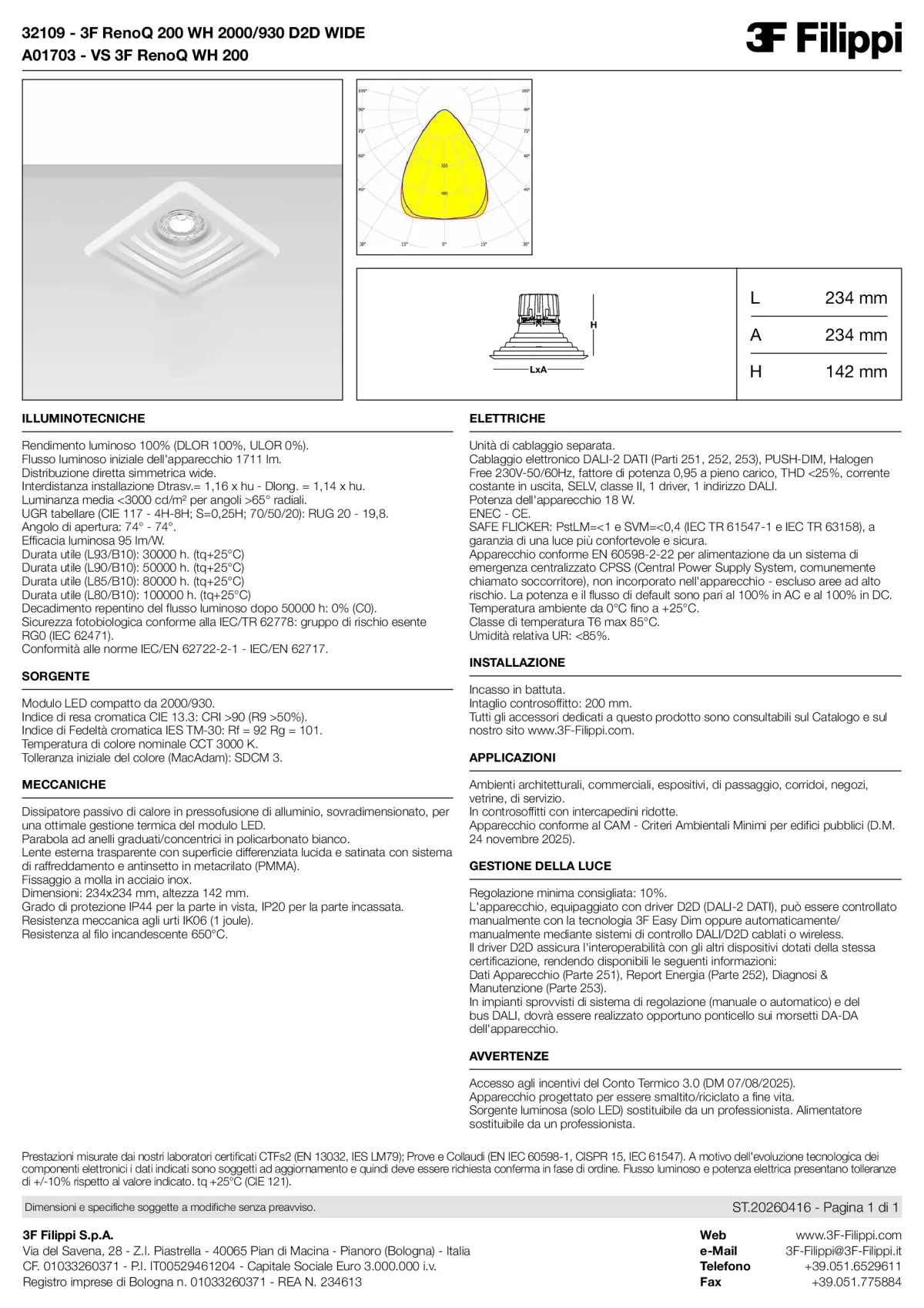 32109+A01703 - 3F RenoQ 200 WH 2000-930 D2D WIDE + VS WH - Datasheet - it
