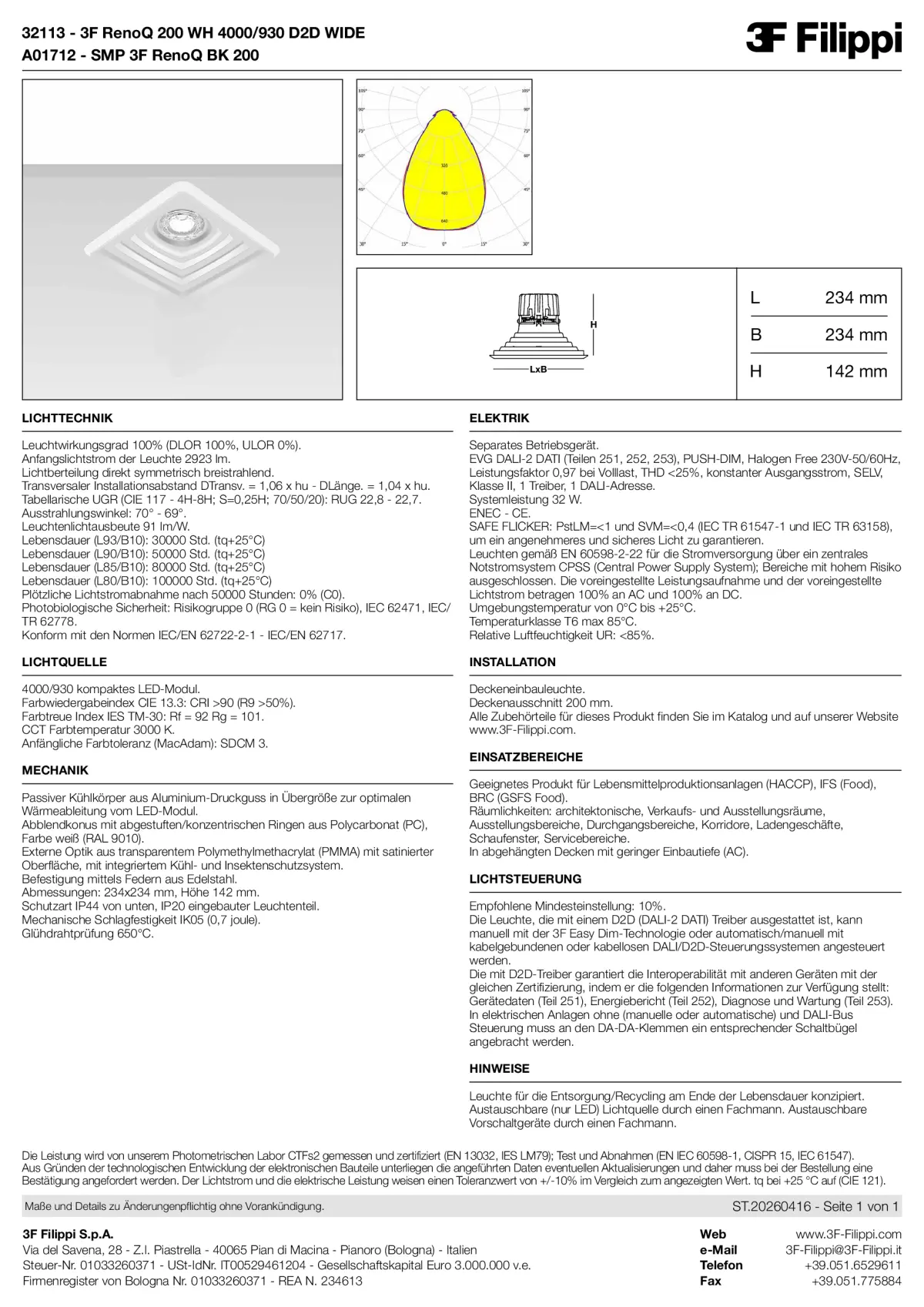 32113+A01712 - 3F RenoQ 200 WH 4000-930 D2D WIDE + SMP BK - Datasheet - de