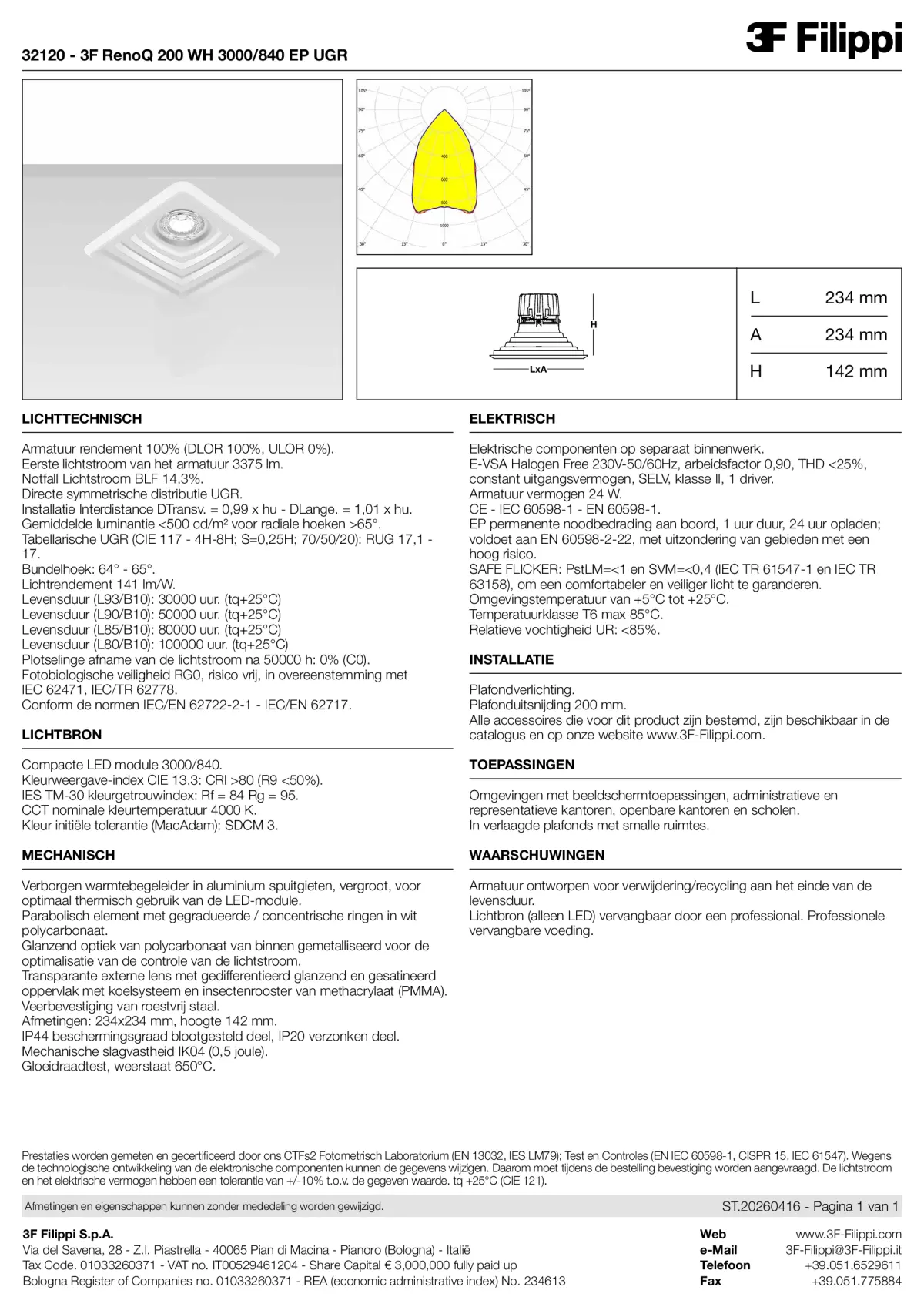 32120 - 3F RenoQ 200 WH 3000-840 EP UGR - Datasheet - nl