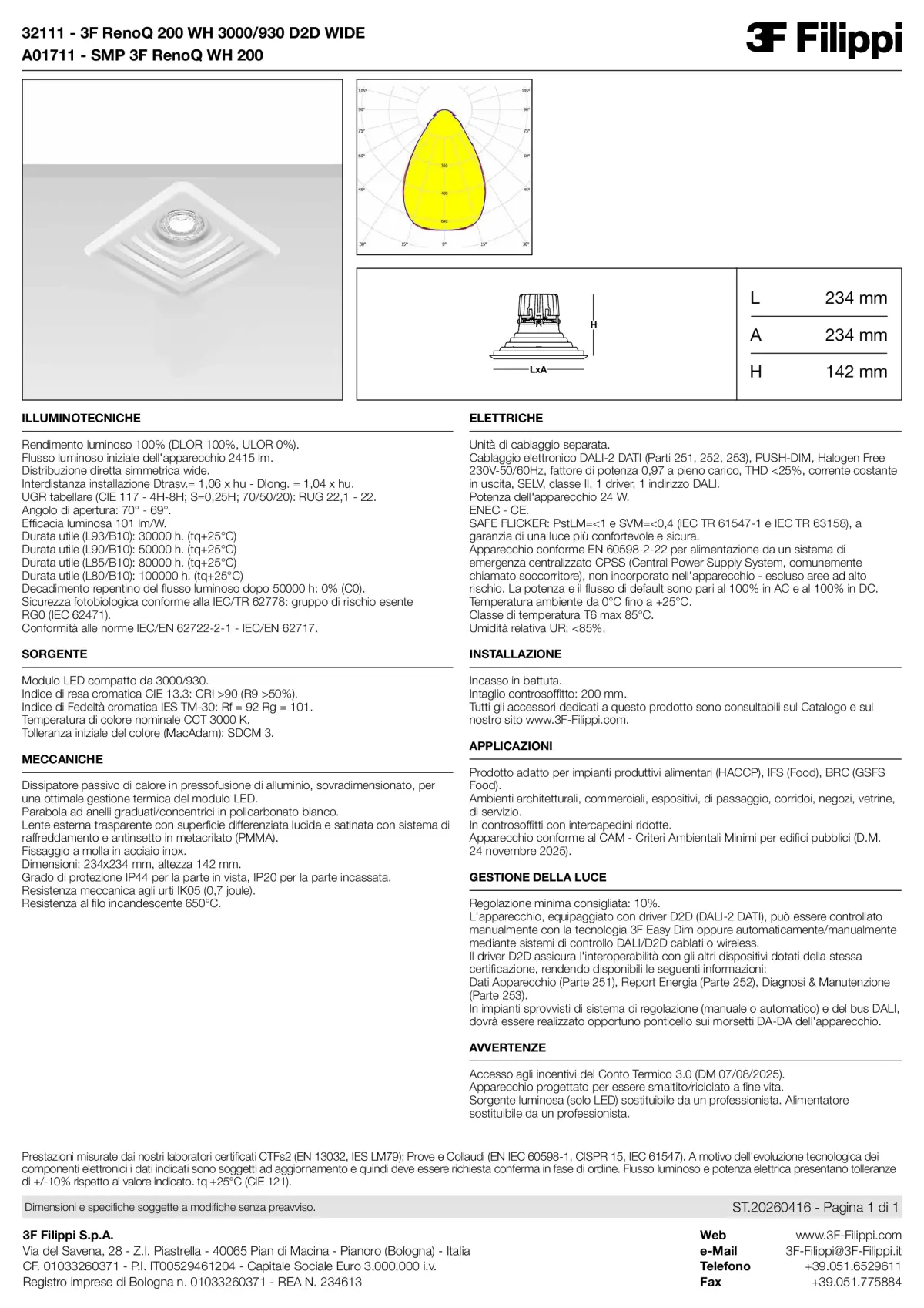 32111+A01711 - 3F RenoQ 200 WH 3000-930 D2D WIDE + SMP WH - Datasheet - it