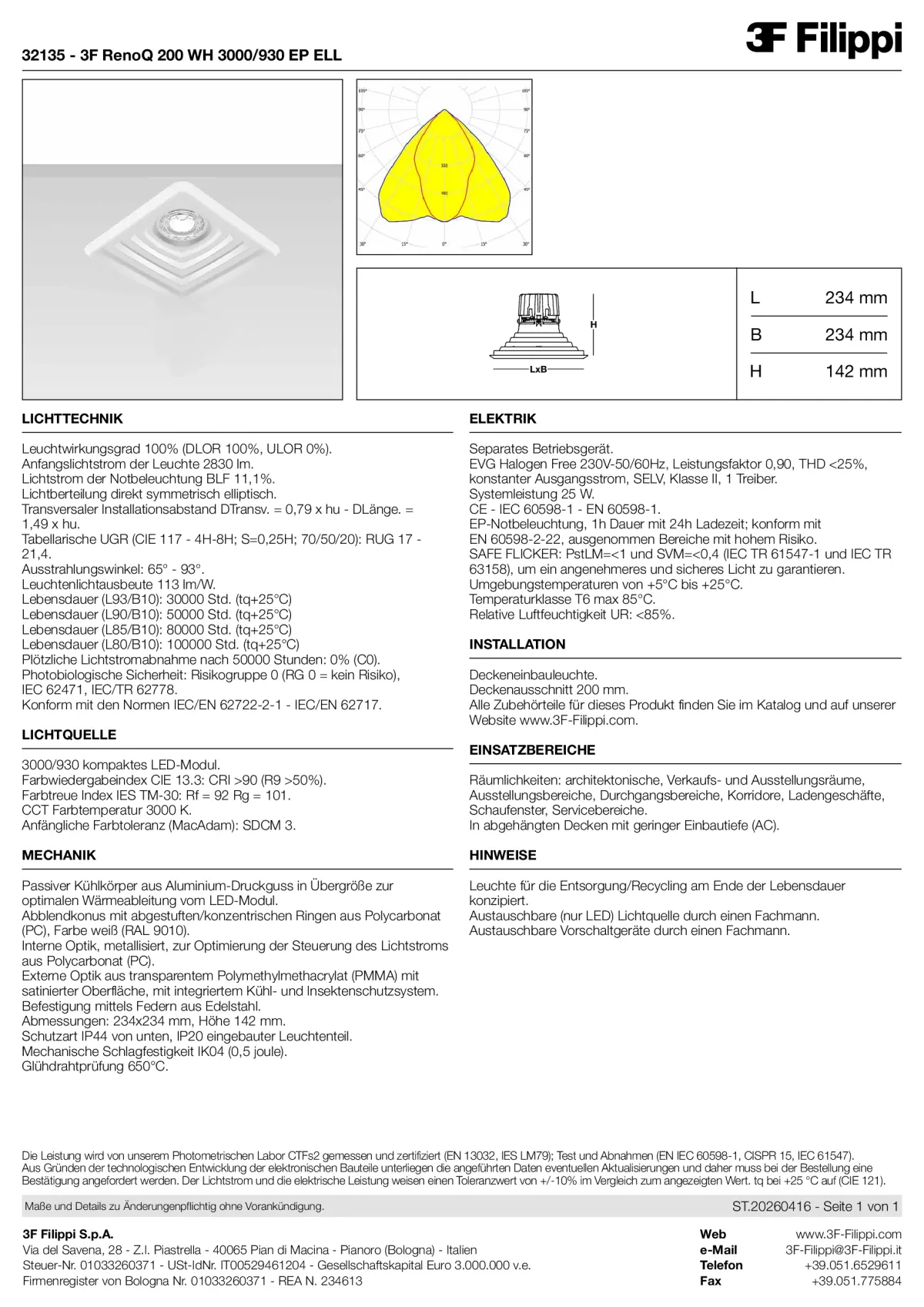 32135 - 3F RenoQ 200 WH 3000-930 EP ELL - Datasheet - de