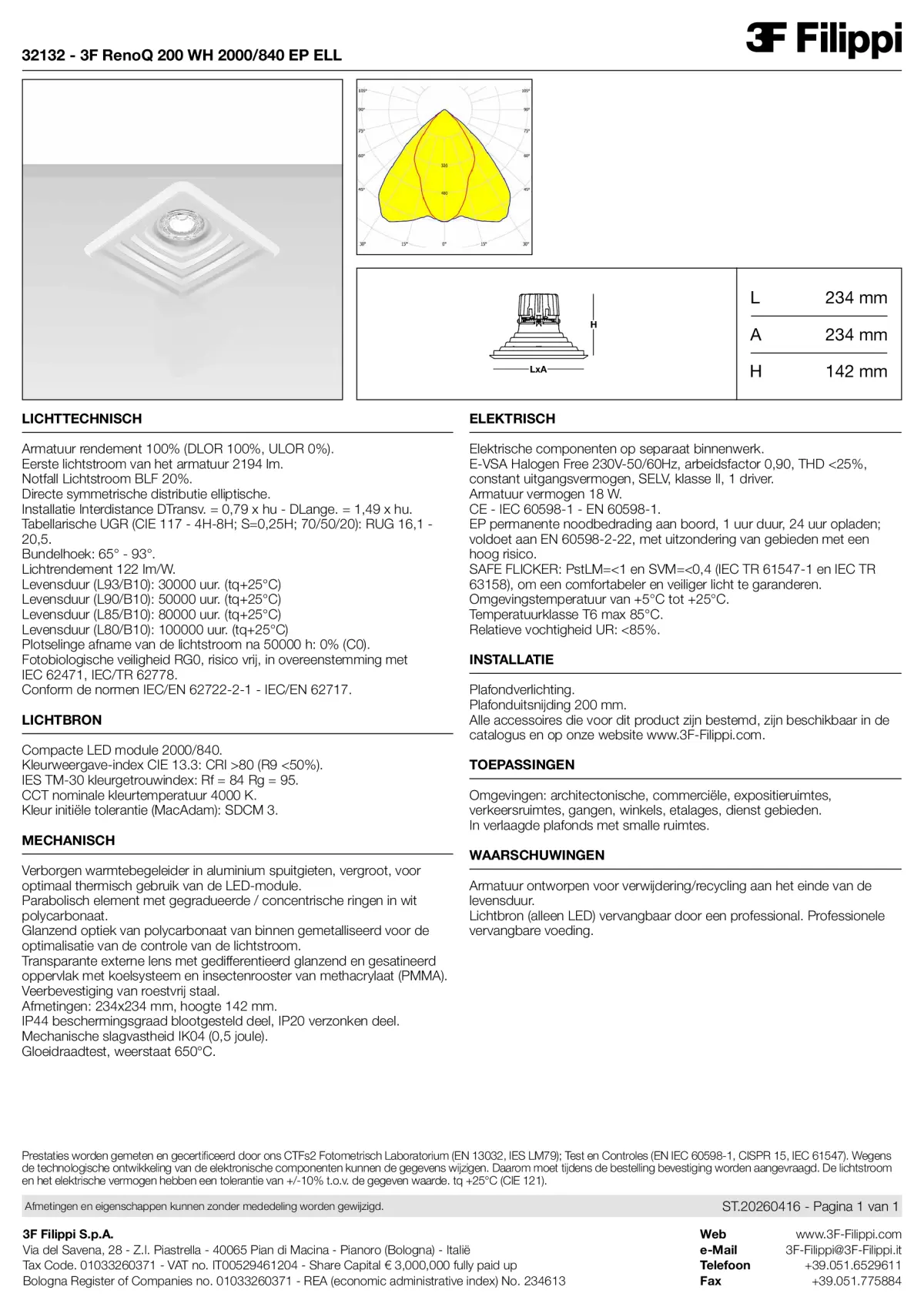 32132 - 3F RenoQ 200 WH 2000-840 EP ELL - Datasheet - nl