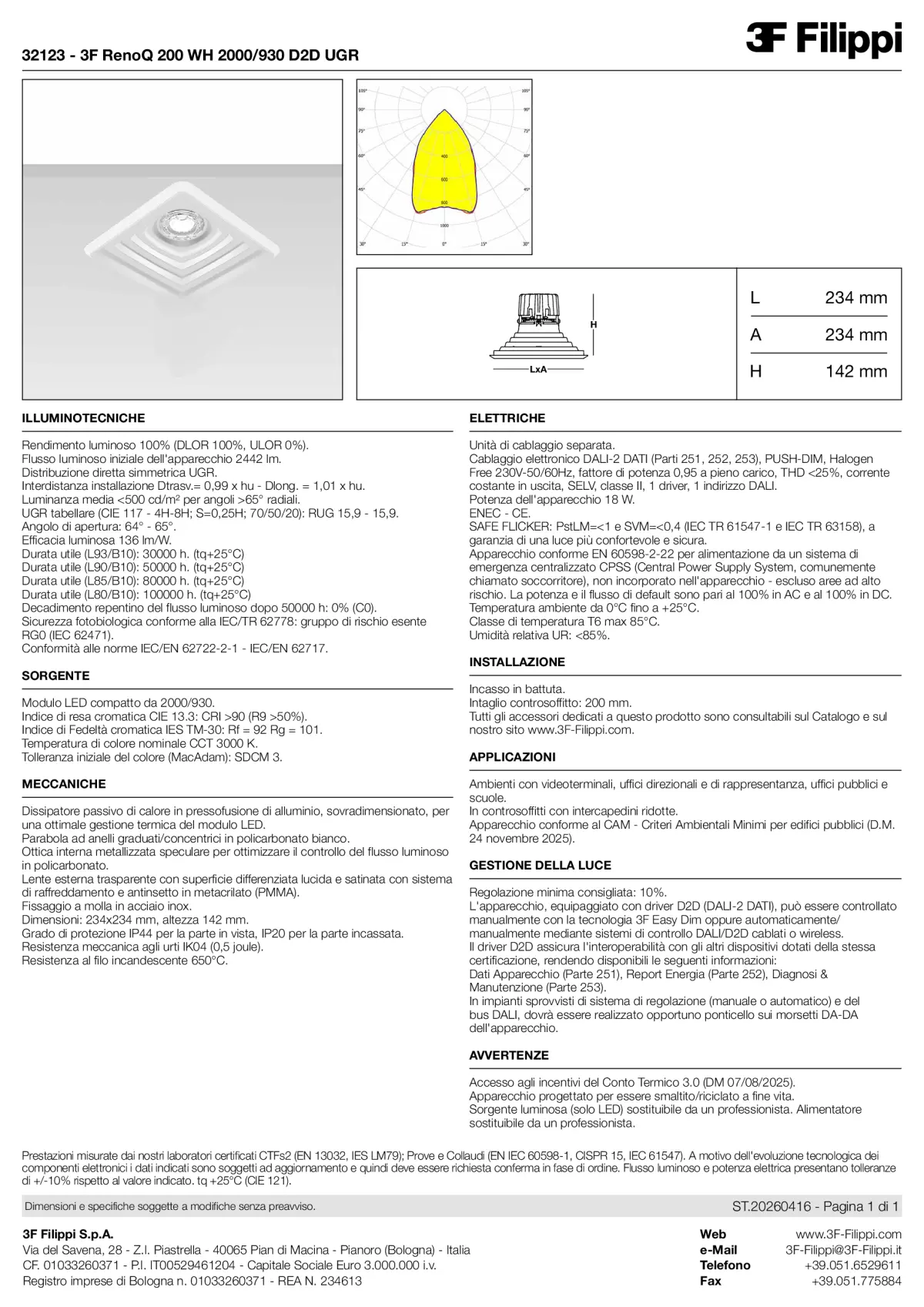 32123 - 3F RenoQ 200 WH 2000-930 D2D UGR - Datasheet - it