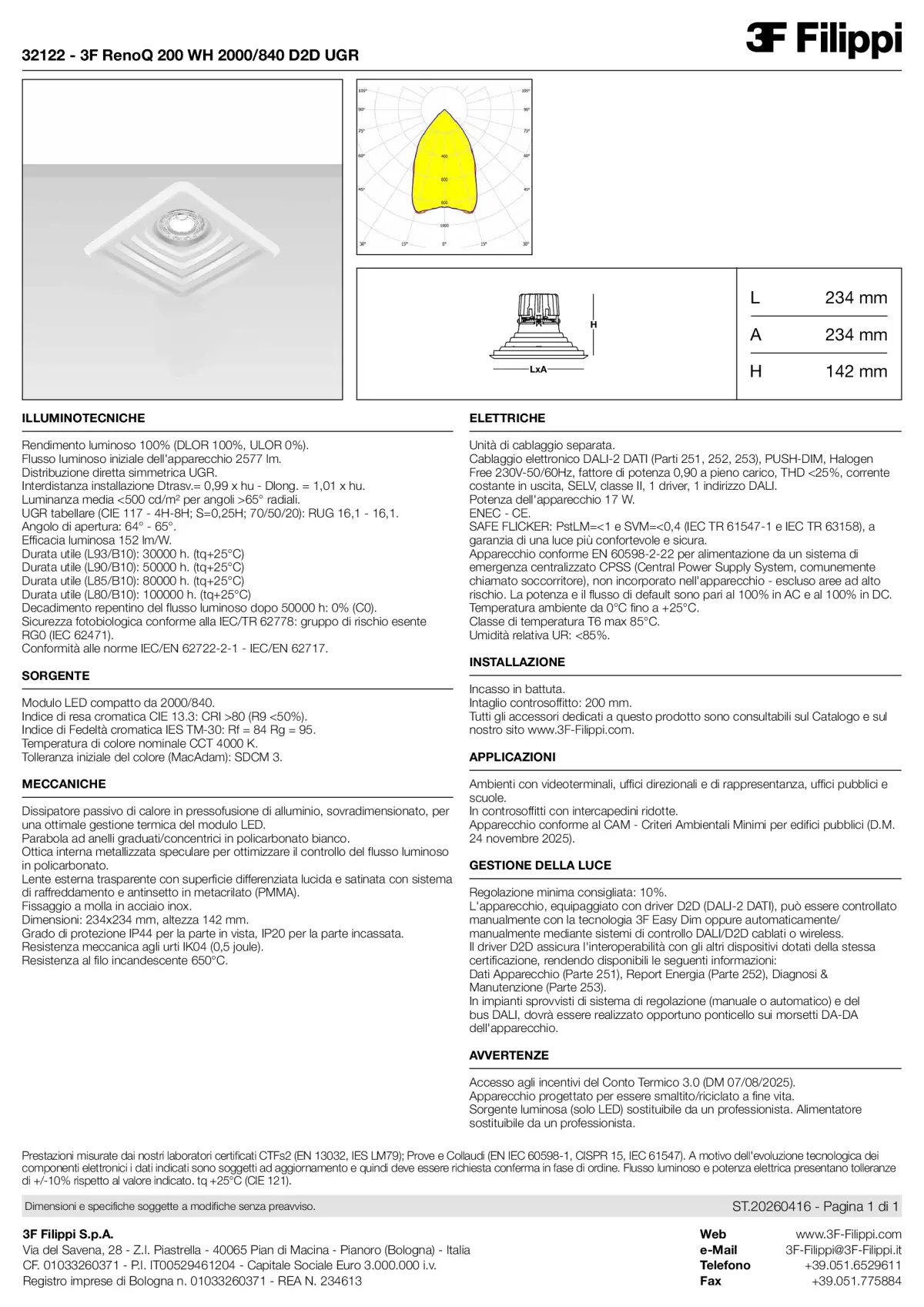 32122 - 3F RenoQ 200 WH 2000-840 D2D UGR - Datasheet - it