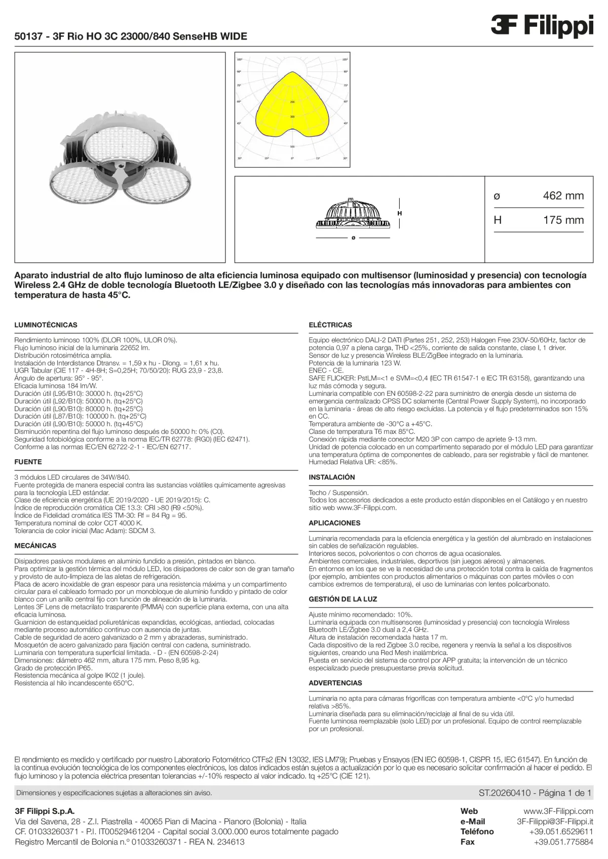 50137 - 3F Rio HO 3C 23000-840 SenseHB WIDE - Datasheet - es