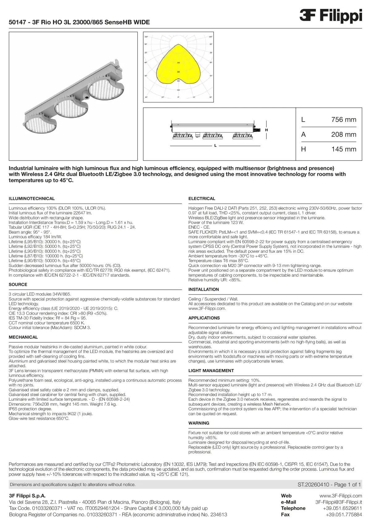 50147 - 3F Rio HO 3L 23000-865 SenseHB WIDE - Datasheet - en