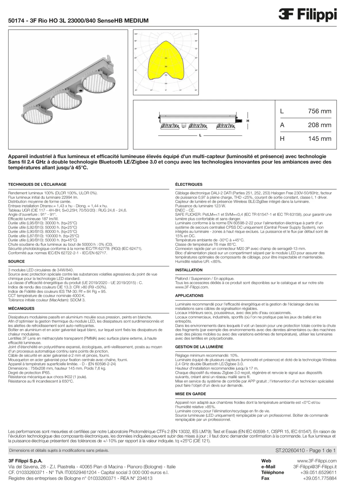 50174 - 3F Rio HO 3L 23000-840 SenseHB MEDIUM - Datasheet - fr