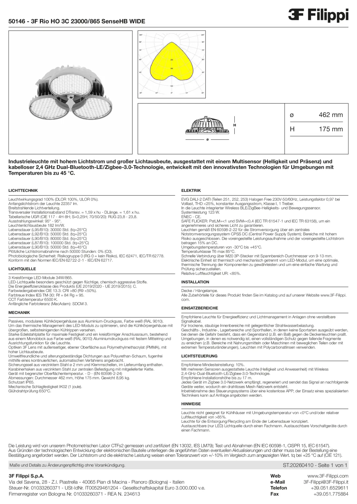 50146 - 3F Rio HO 3C 23000-865 SenseHB WIDE - Datasheet - de