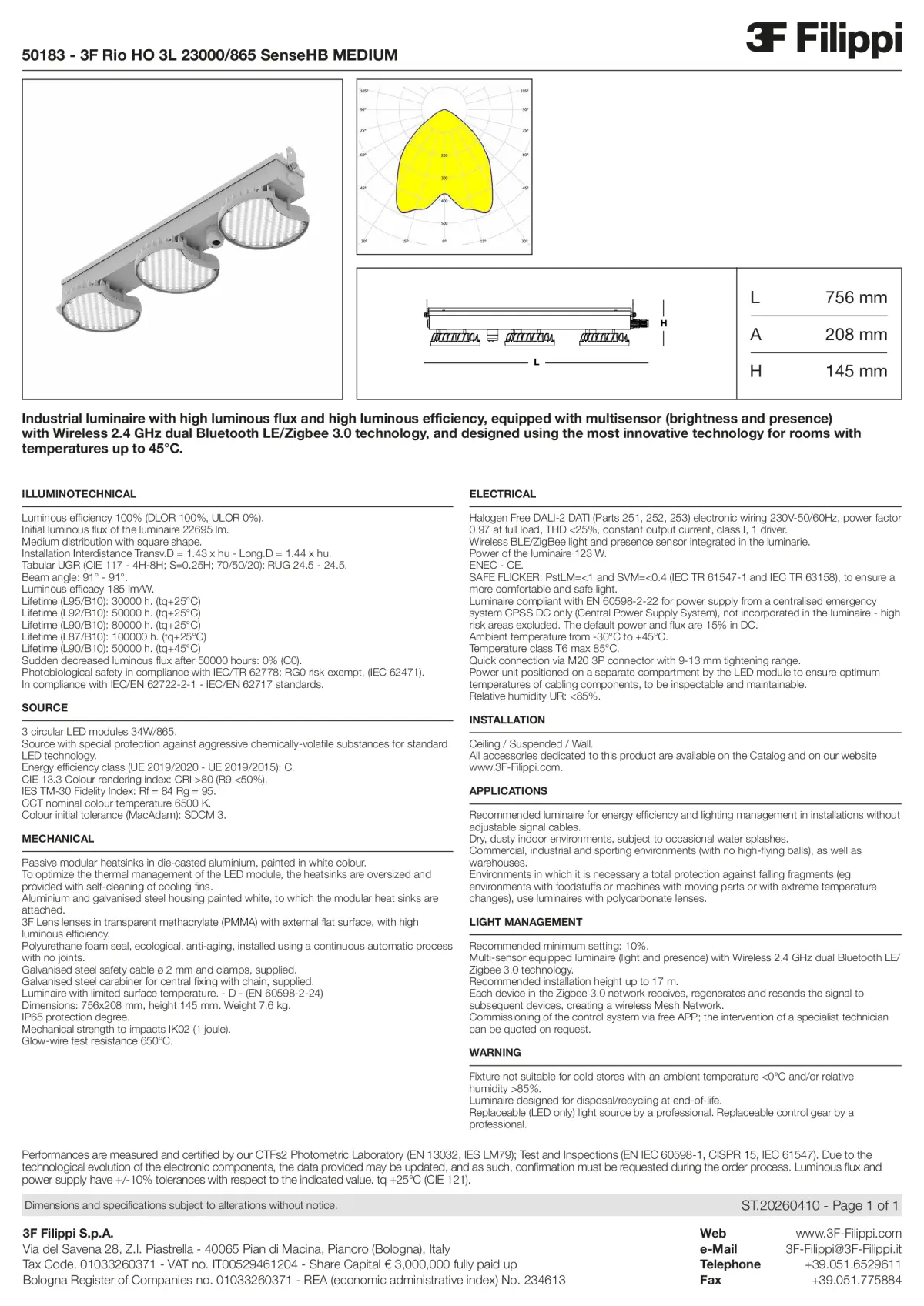 50183 - 3F Rio HO 3L 23000-865 SenseHB MEDIUM - Datasheet - en