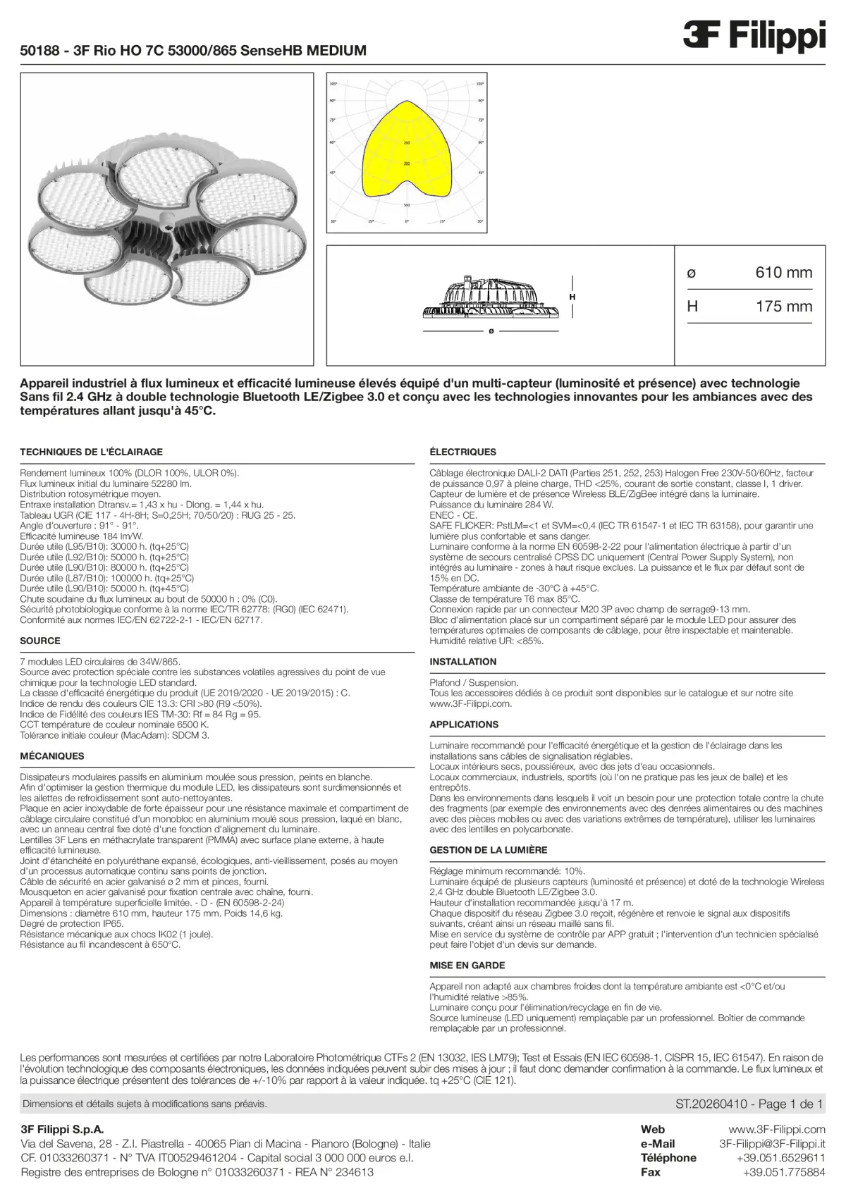 50188 - 3F Rio HO 7C 53000-865 SenseHB MEDIUM - Datasheet - fr