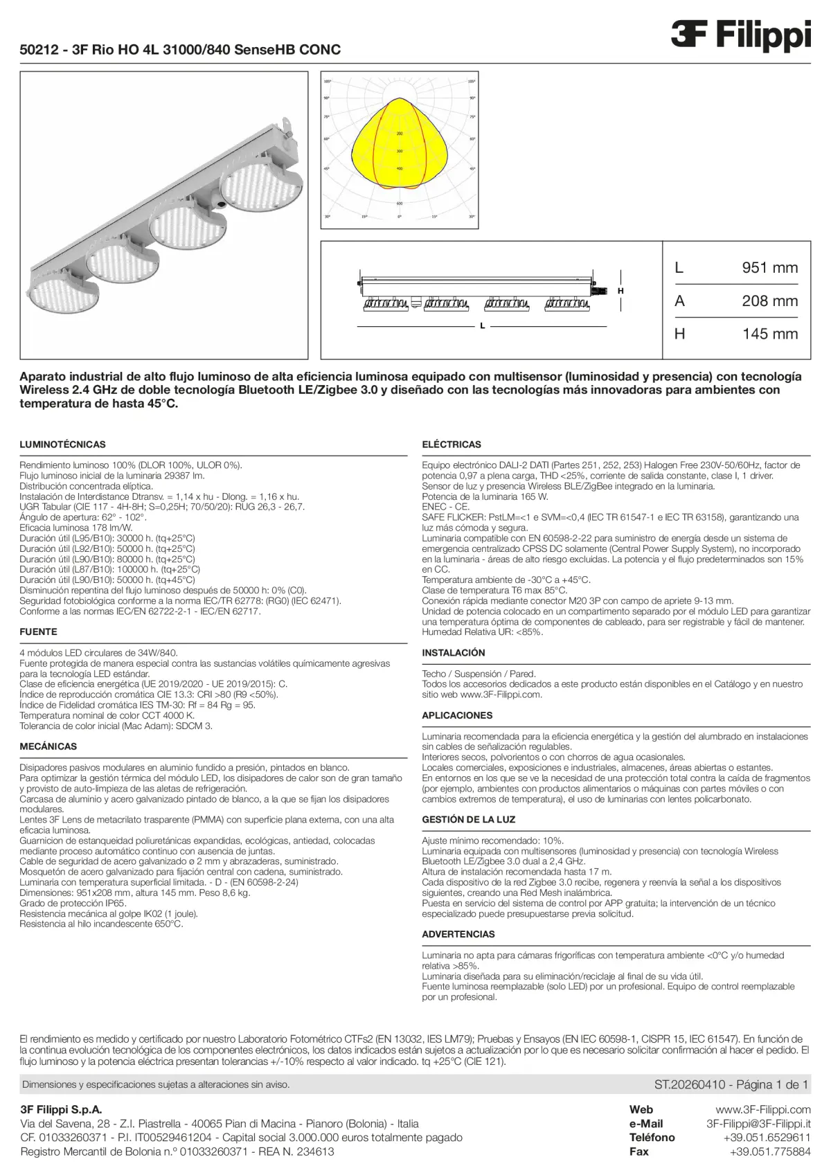 50212 - 3F Rio HO 4L 31000-840 SenseHB CONC - Datasheet - es