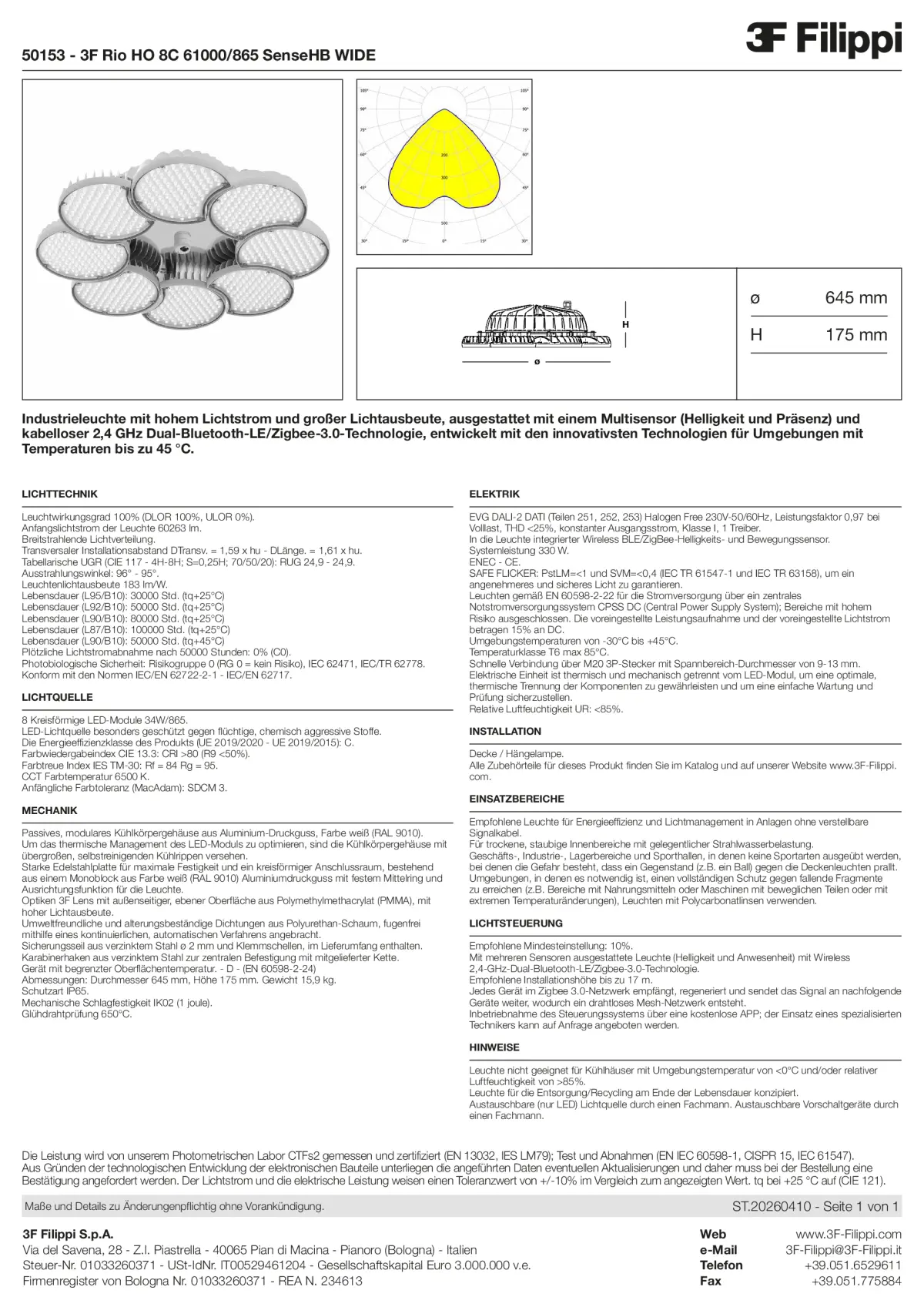 50153 - 3F Rio HO 8C 61000-865 SenseHB WIDE - Datasheet - de