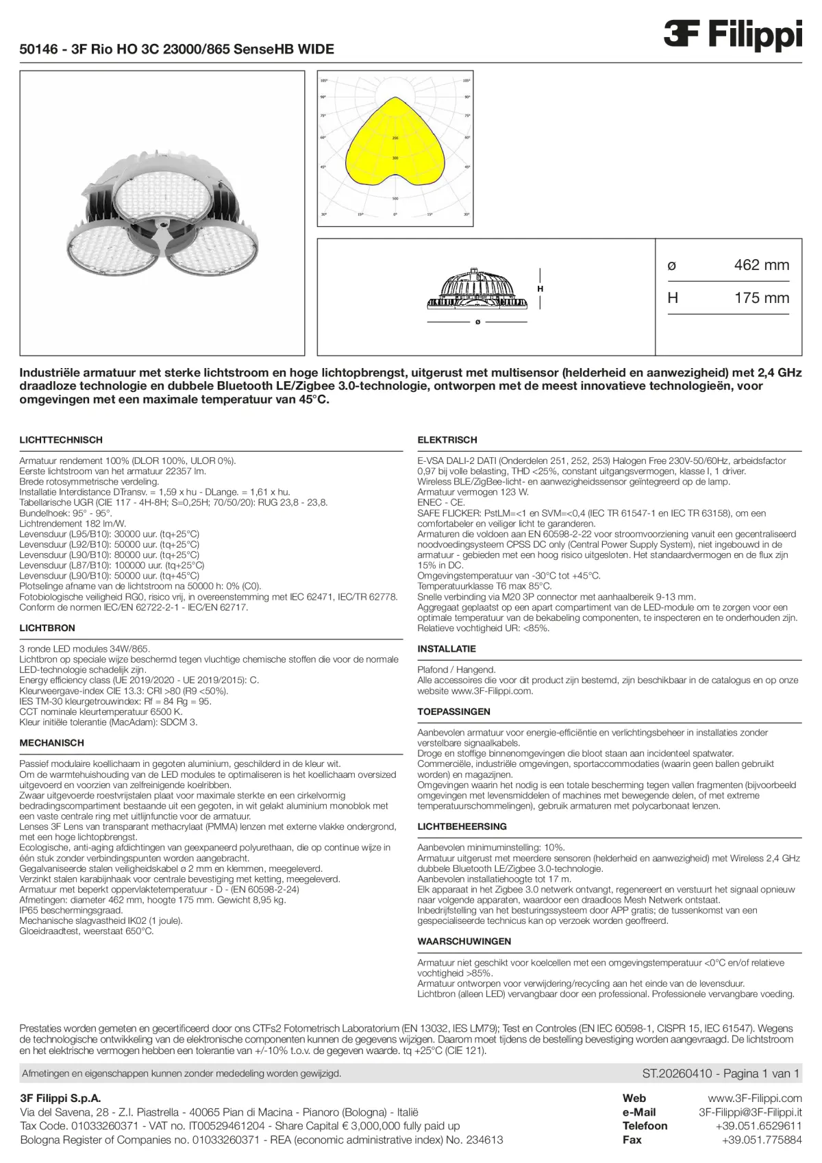 50146 - 3F Rio HO 3C 23000-865 SenseHB WIDE - Datasheet - nl