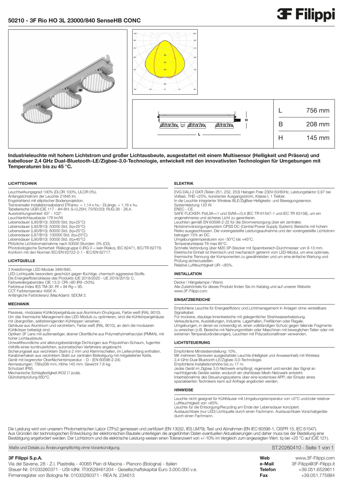 50210 - 3F Rio HO 3L 23000-840 SenseHB CONC - Datasheet - de