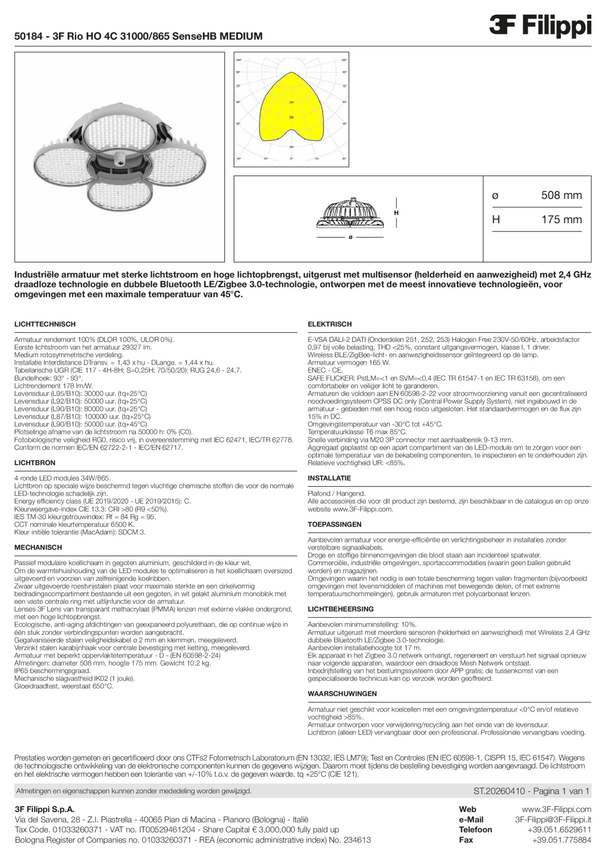 50184 - 3F Rio HO 4C 31000-865 SenseHB MEDIUM - Datasheet - nl