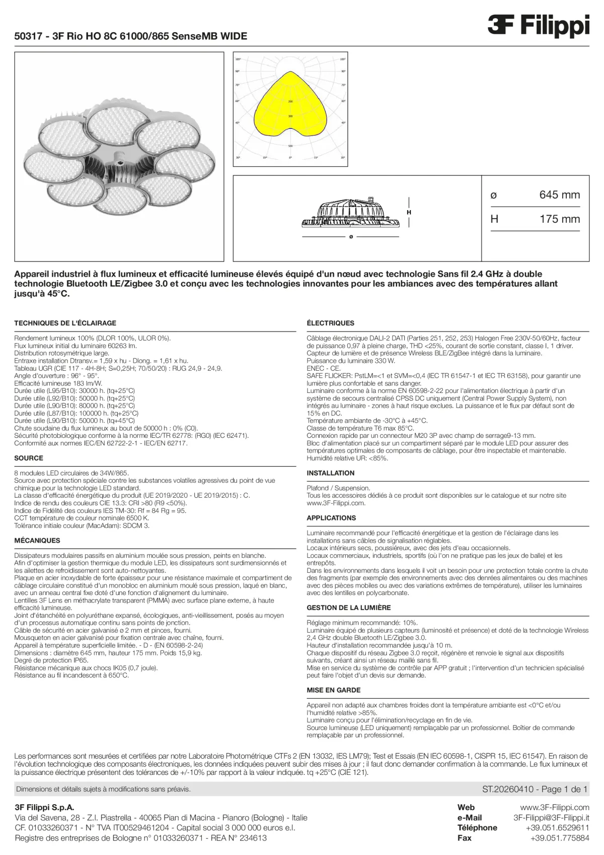 50317 - 3F Rio HO 8C 61000-865 SenseMB WIDE - Datasheet - fr