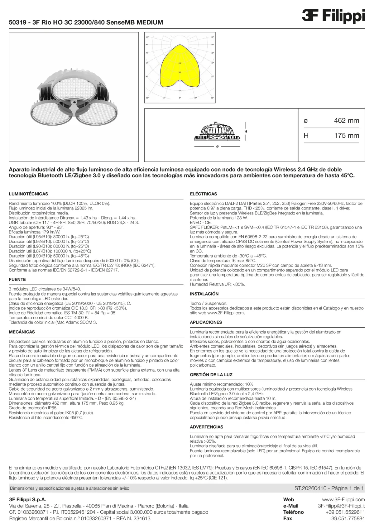 50319 - 3F Rio HO 3C 23000-840 SenseMB MEDIUM - Datasheet - es