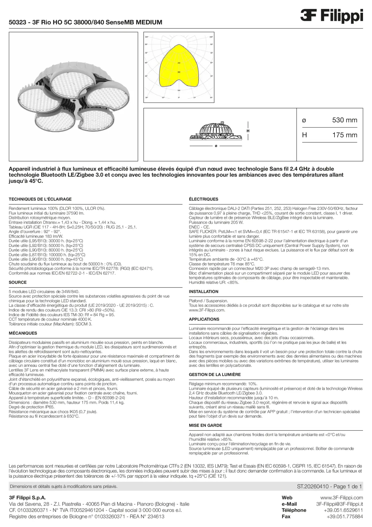 50323 - 3F Rio HO 5C 38000-840 SenseMB MEDIUM - Datasheet - fr