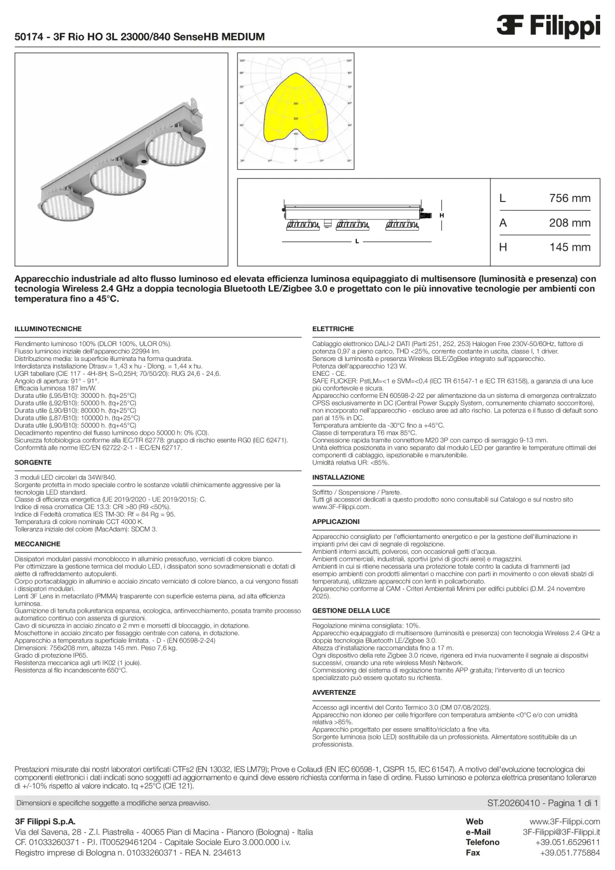 50174 - 3F Rio HO 3L 23000-840 SenseHB MEDIUM - Datasheet - it