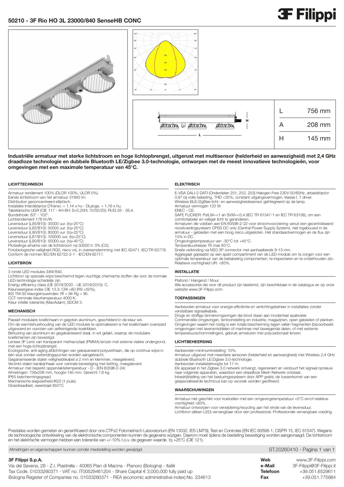 50210 - 3F Rio HO 3L 23000-840 SenseHB CONC - Datasheet - nl