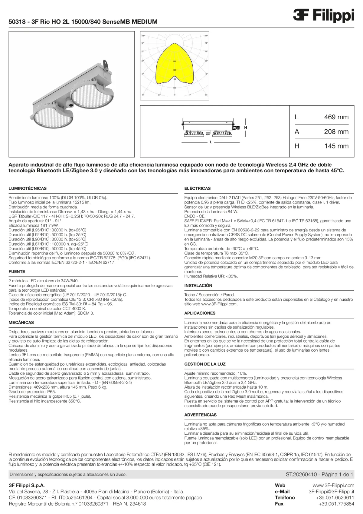 50318 - 3F Rio HO 2L 15000-840 SenseMB MEDIUM - Datasheet - es