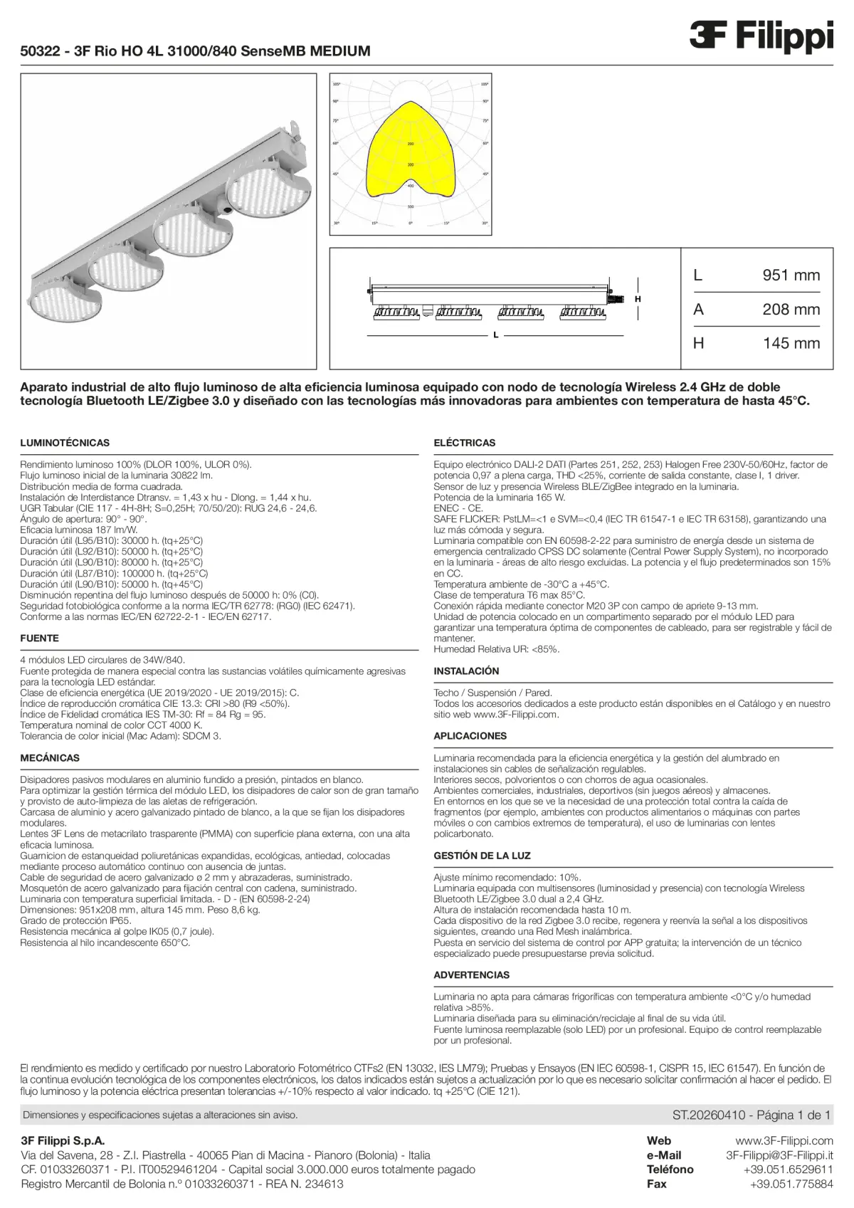 50322 - 3F Rio HO 4L 31000-840 SenseMB MEDIUM - Datasheet - es
