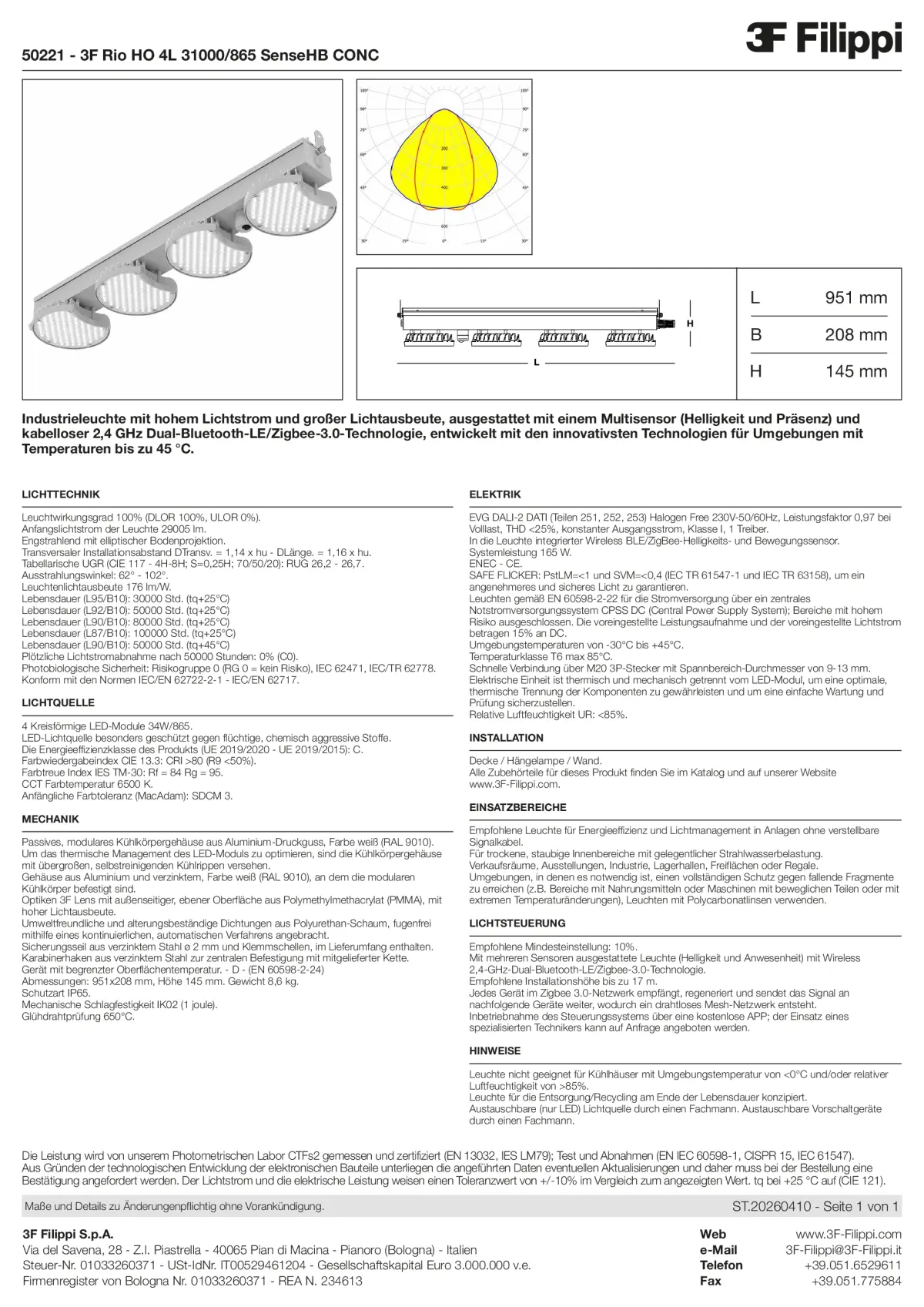 50221 - 3F Rio HO 4L 31000-865 SenseHB CONC - Datasheet - de