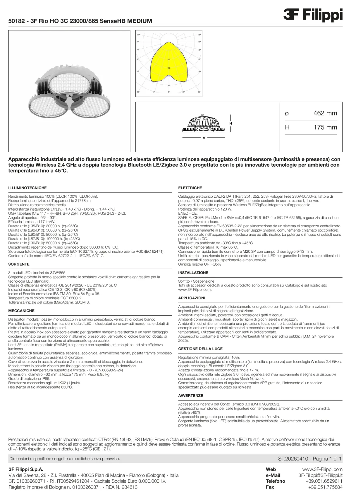50182 - 3F Rio HO 3C 23000-865 SenseHB MEDIUM - Datasheet - it