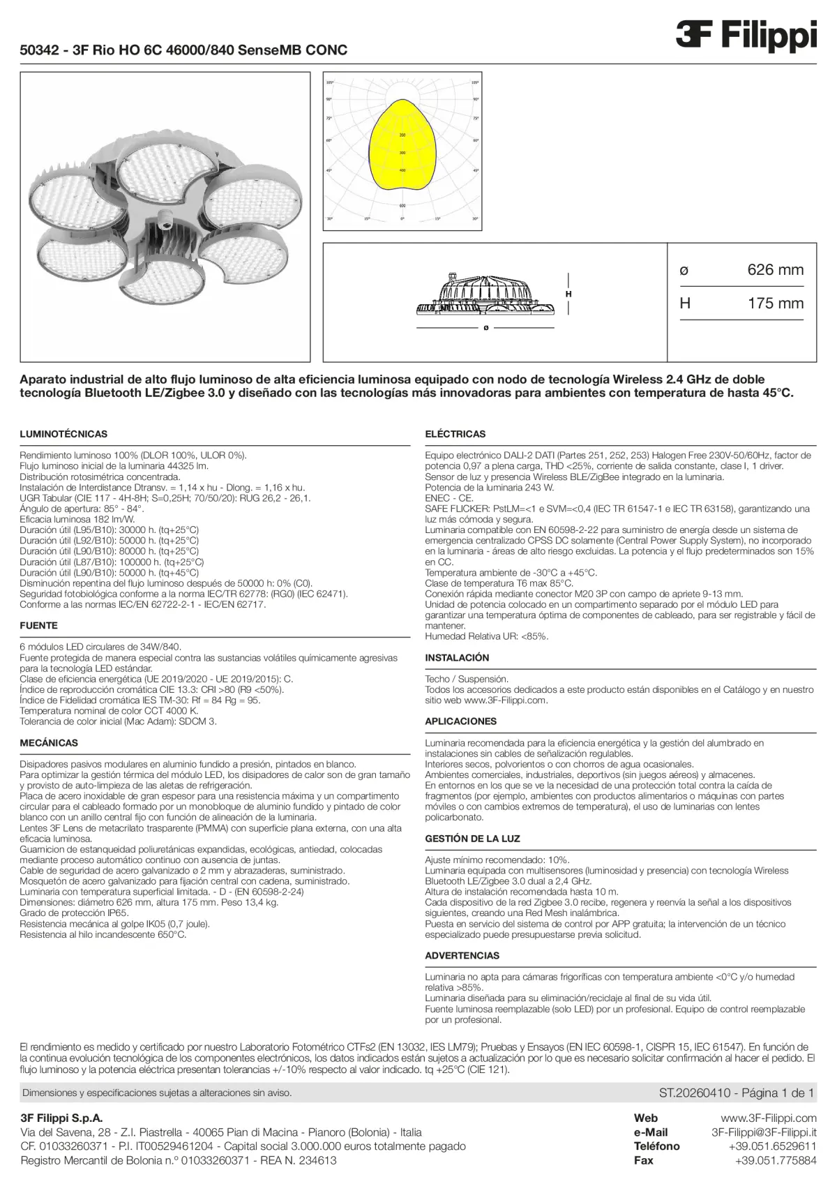 50342 - 3F Rio HO 6C 46000-840 SenseMB CONC - Datasheet - es