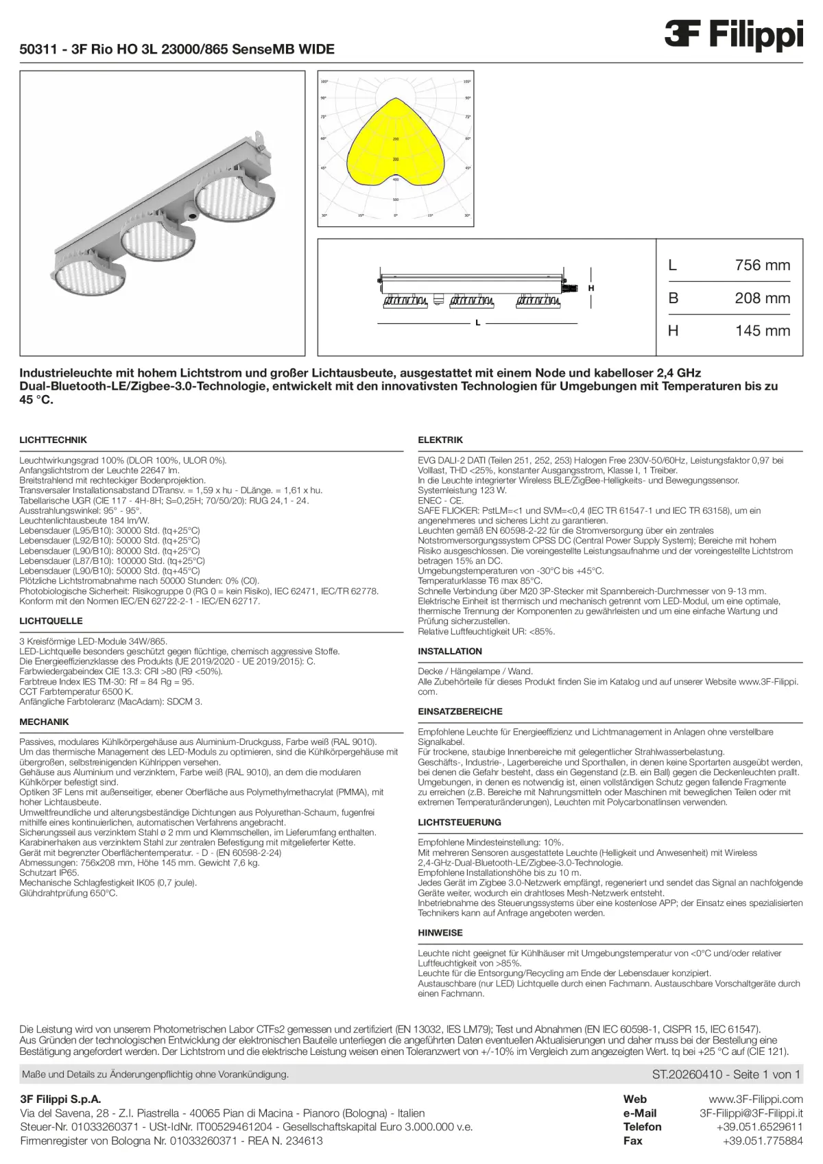 50311 - 3F Rio HO 3L 23000-865 SenseMB WIDE - Datasheet - de