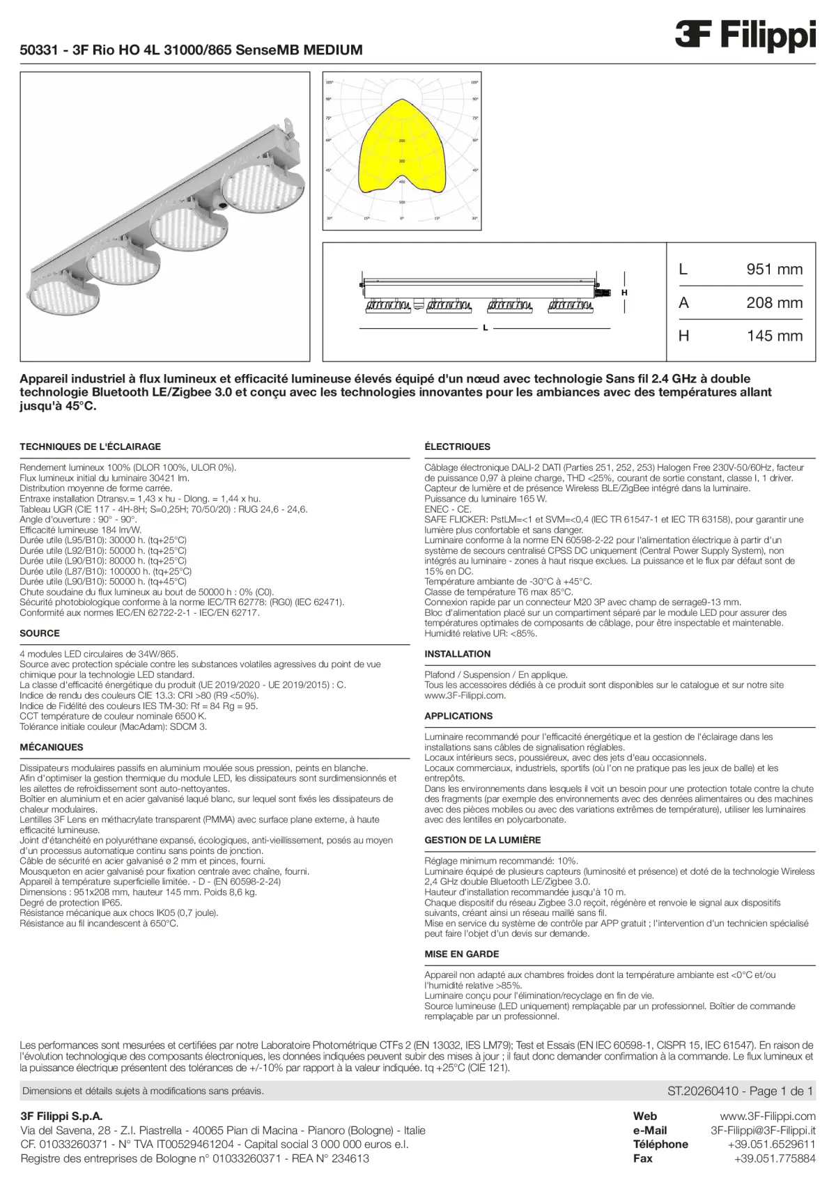 50331 - 3F Rio HO 4L 31000-865 SenseMB MEDIUM - Datasheet - fr