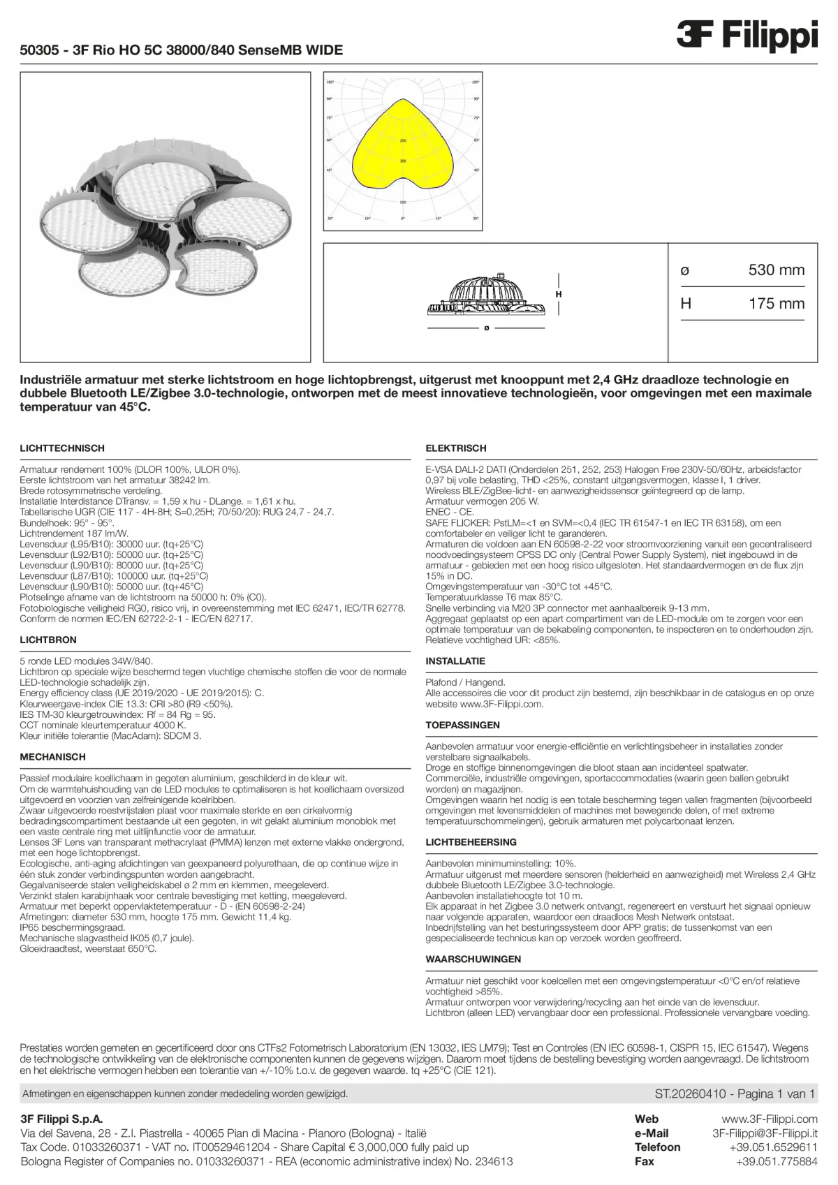 50305 - 3F Rio HO 5C 38000-840 SenseMB WIDE - Datasheet - nl